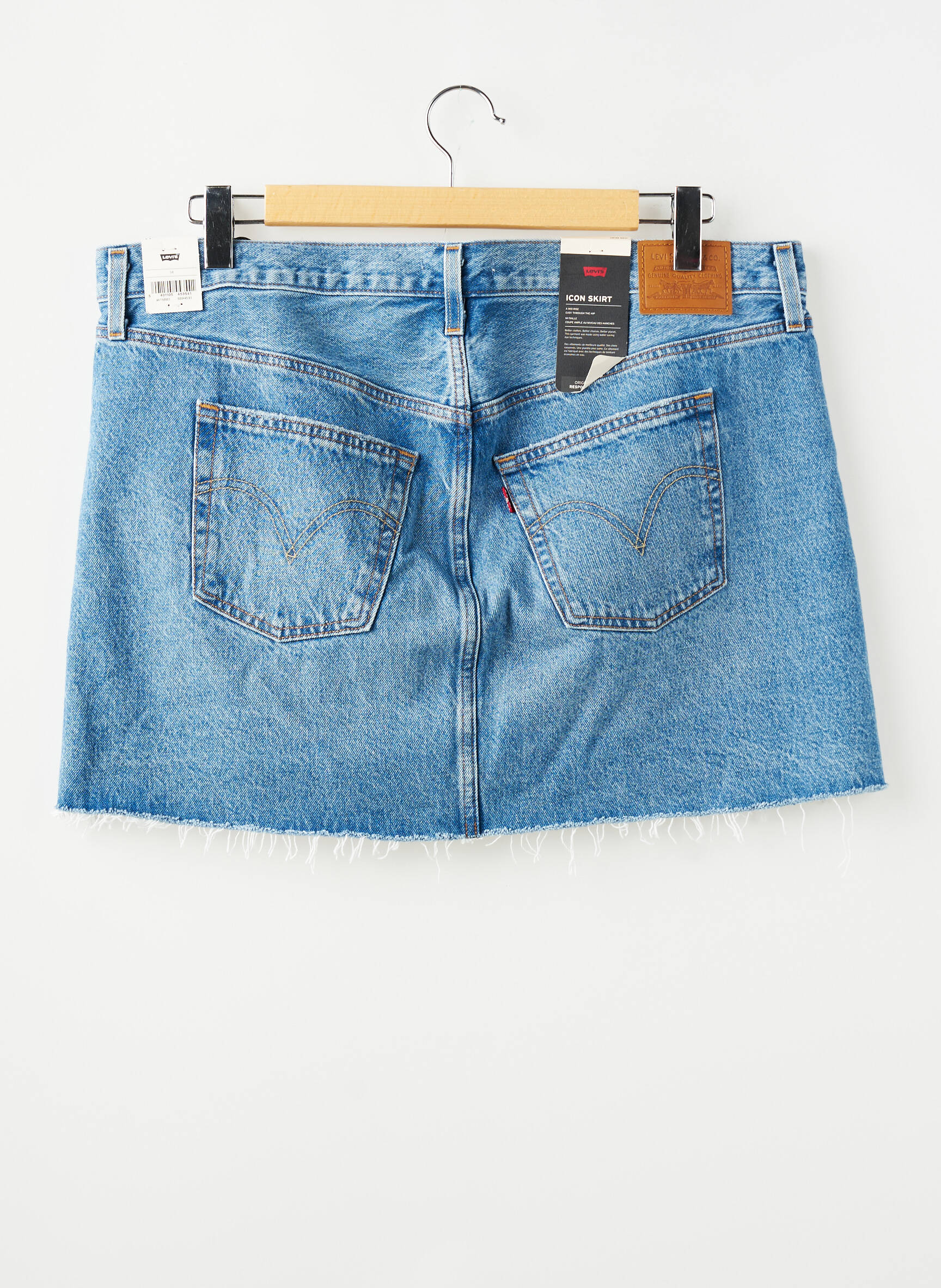 Jupe courte bleu LEVI'S femme