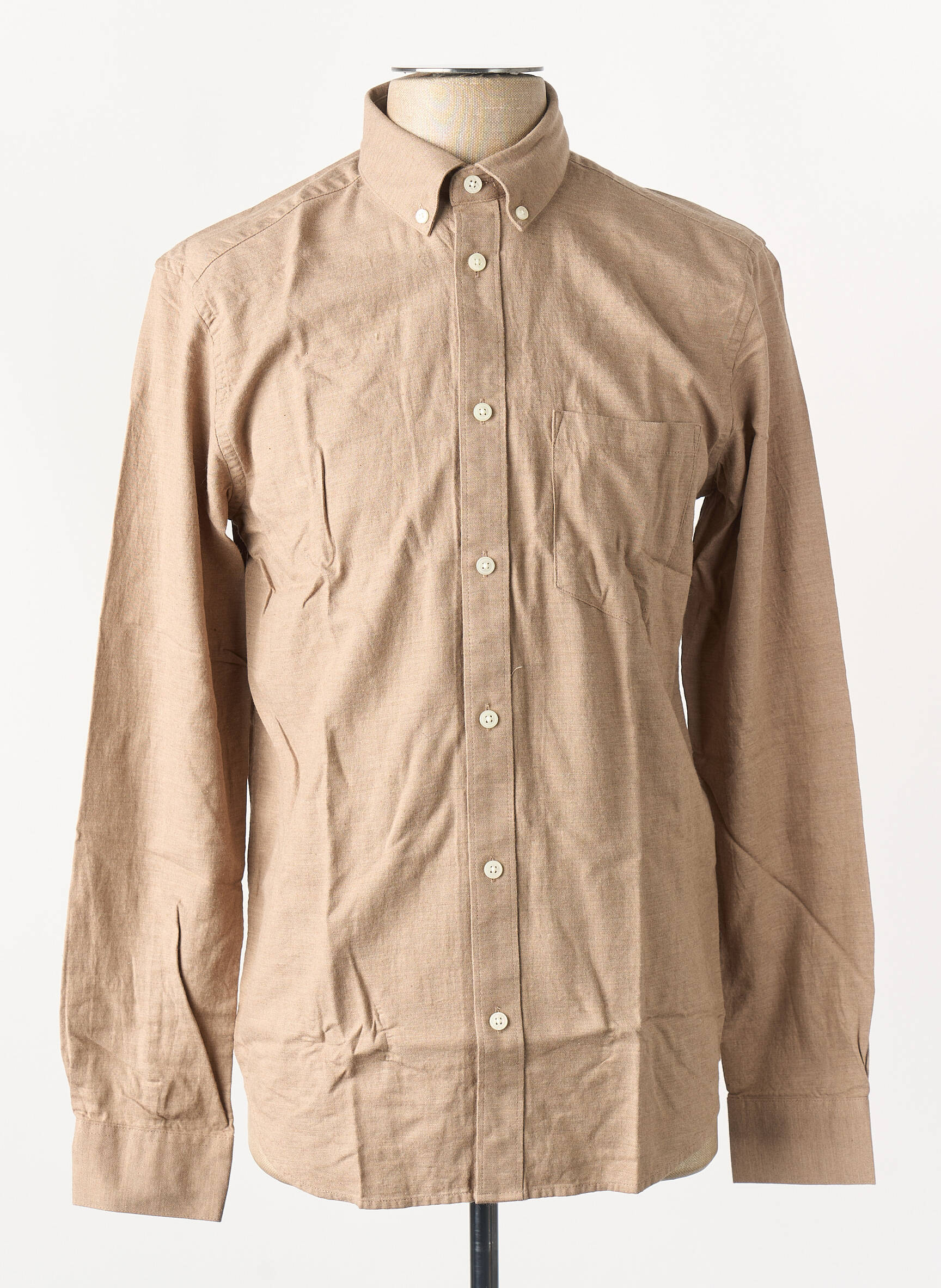 Chemise manches longues beige MINIMUM homme