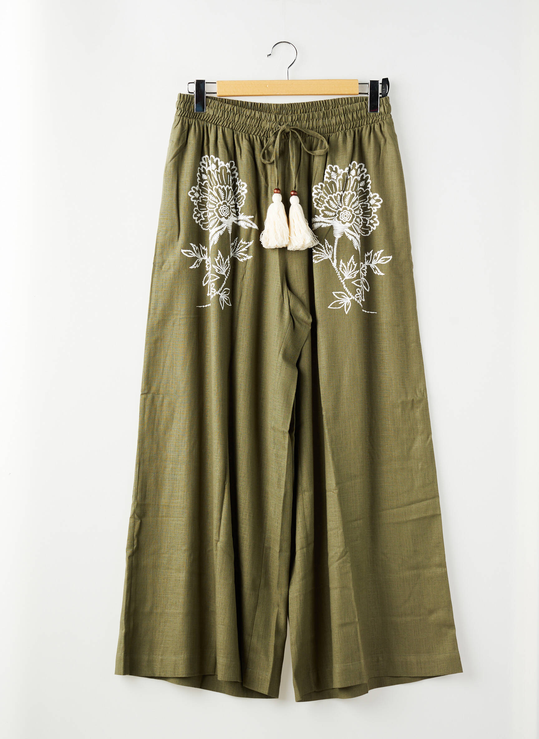 Pantalon large kaki MAT FASHION femme