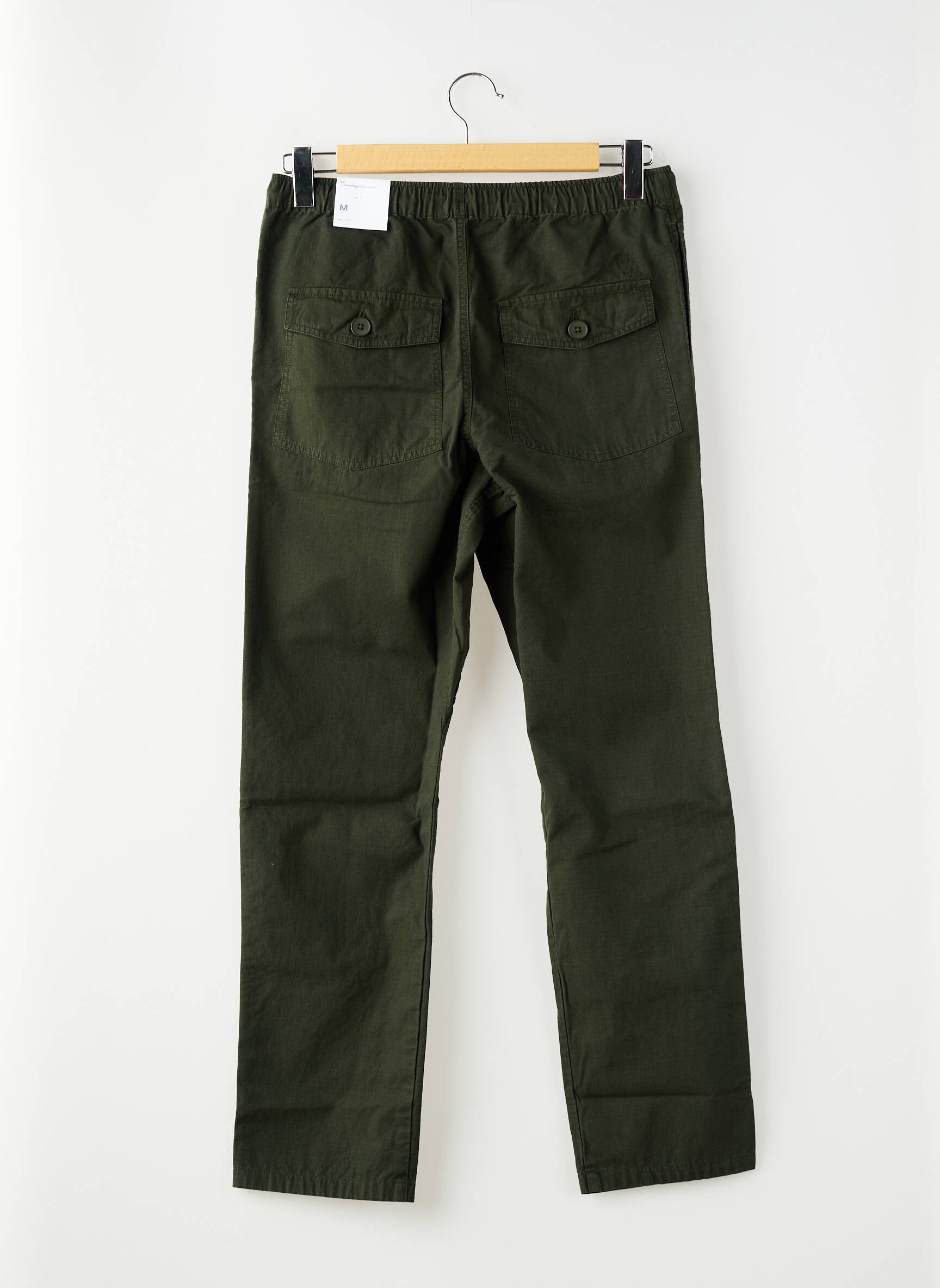 Pantalon droit vert KNOWLEDGE COTTON APPAREL homme