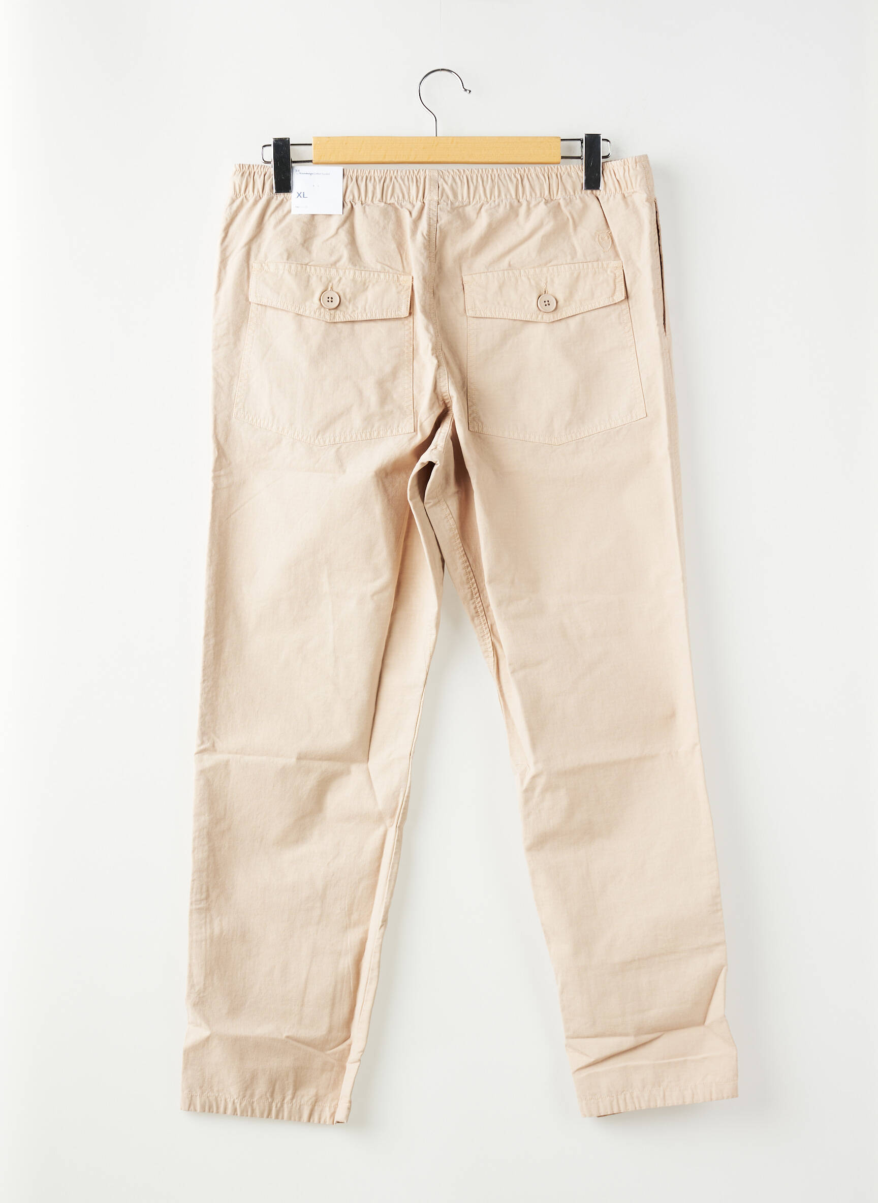 Pantalon droit beige KNOWLEDGE COTTON APPAREL homme