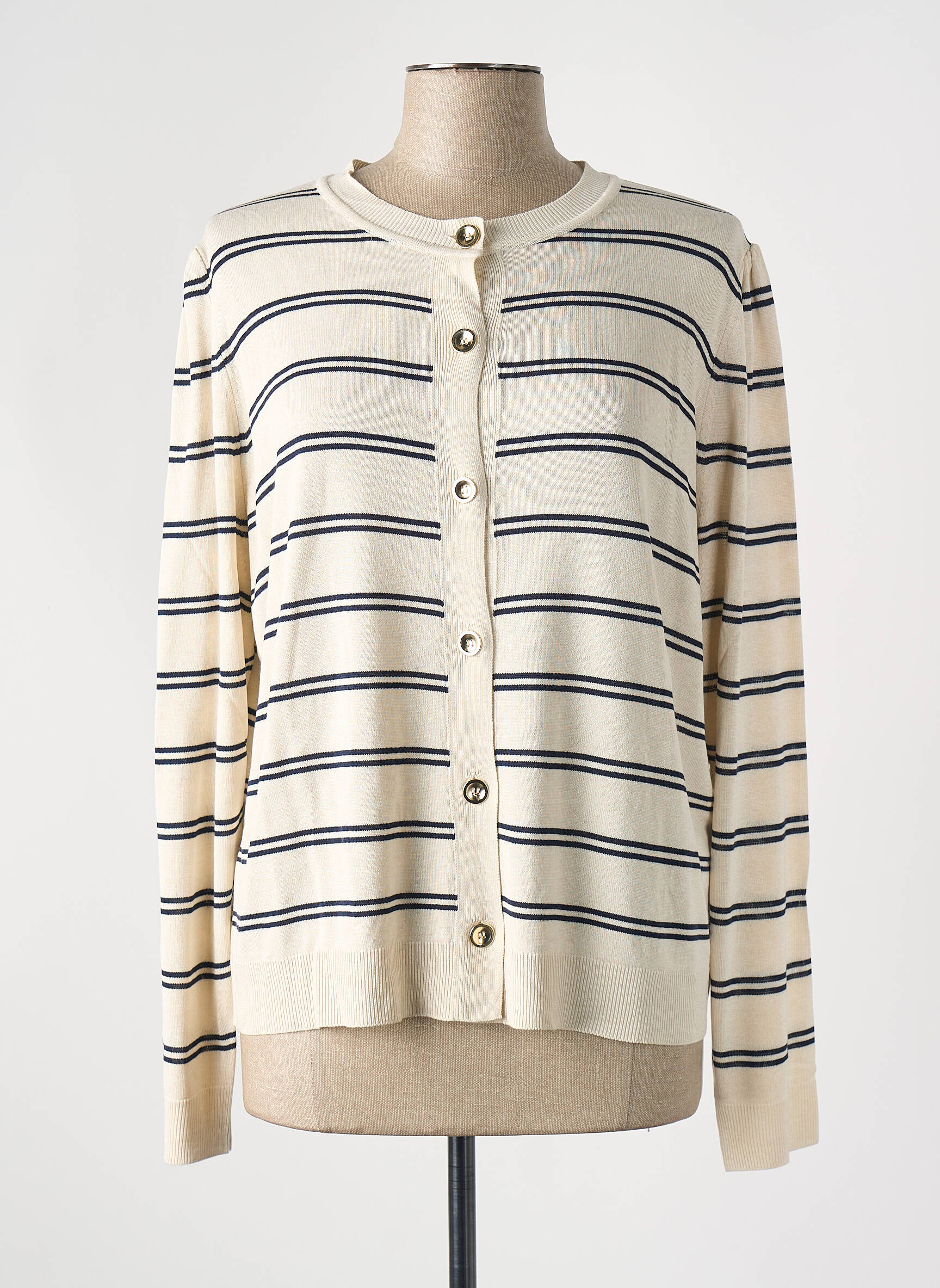 Gilet manches longues beige PERSONA BY MARINA RINALDI femme