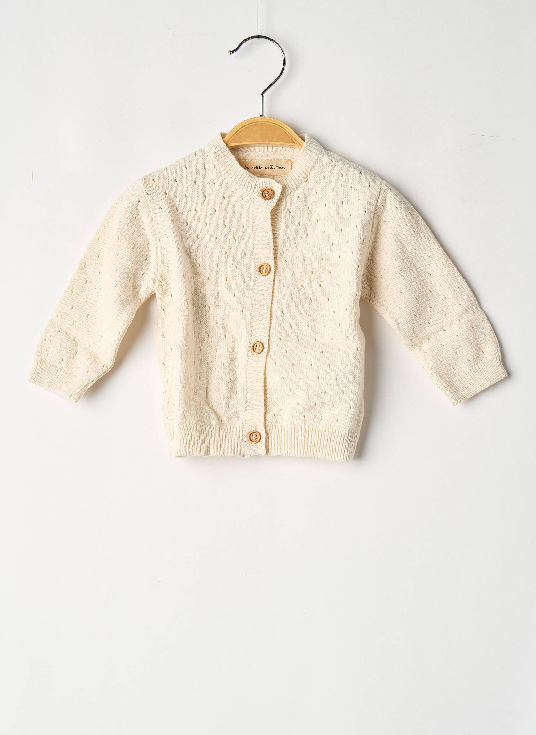 Gilet manches longues blanc LA PETITE COLLECTION fille