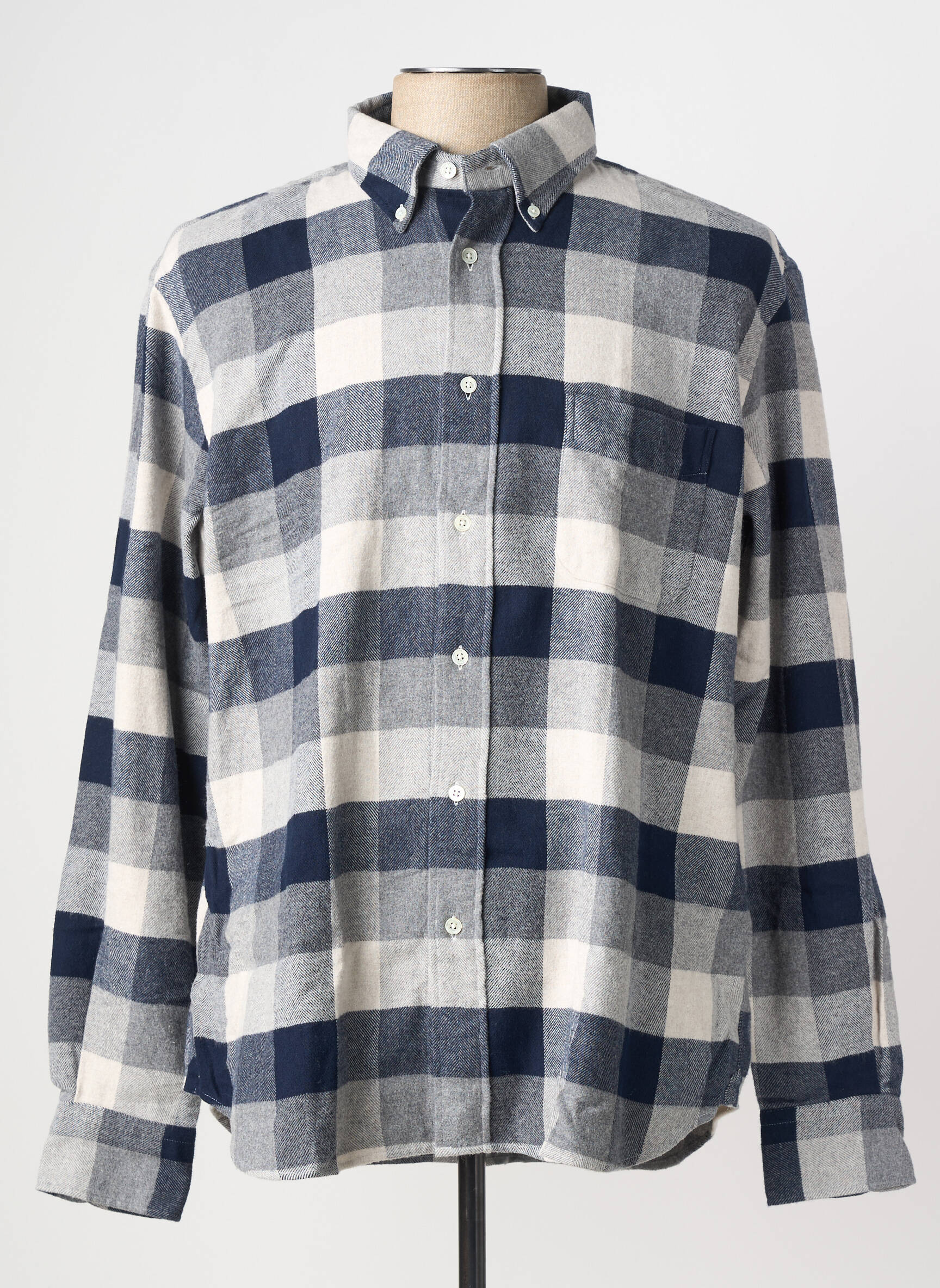 Chemise manches longues bleu HARTFORD homme