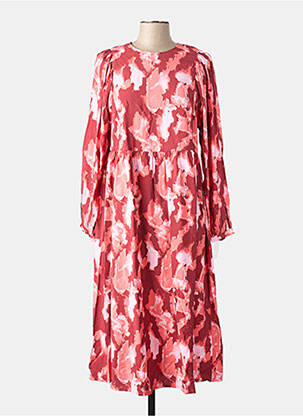 Robe mi-longue rouge MSCH COPENHAGEN femme
