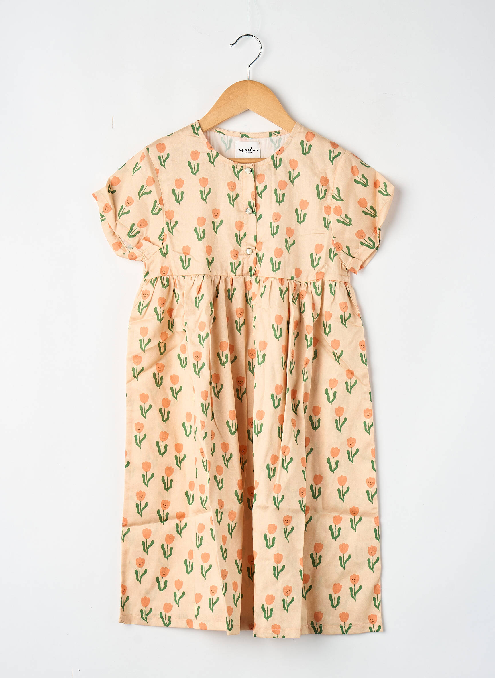 Robe longue rose APACHES fille