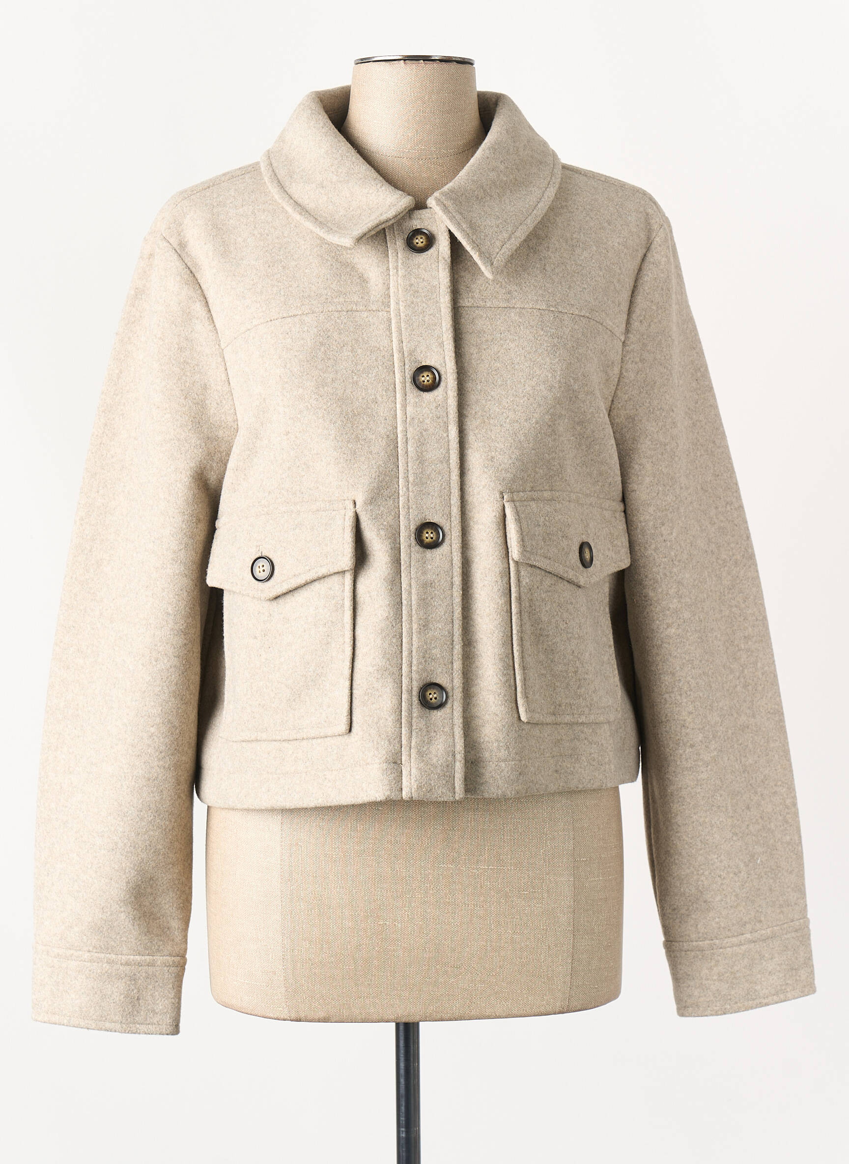 Manteau court beige VERO MODA femme