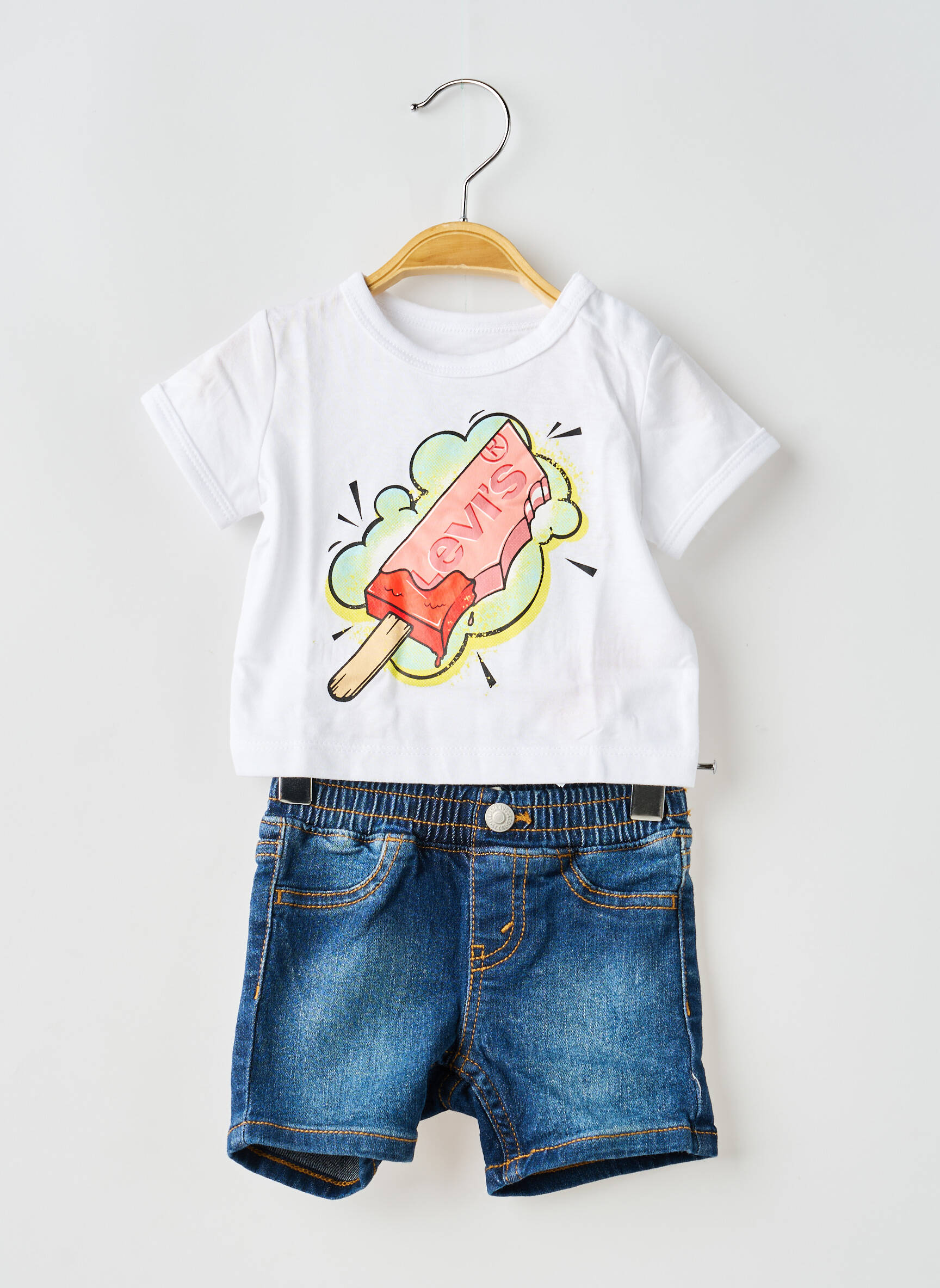 Ensemble short blanc LEVI'S fille