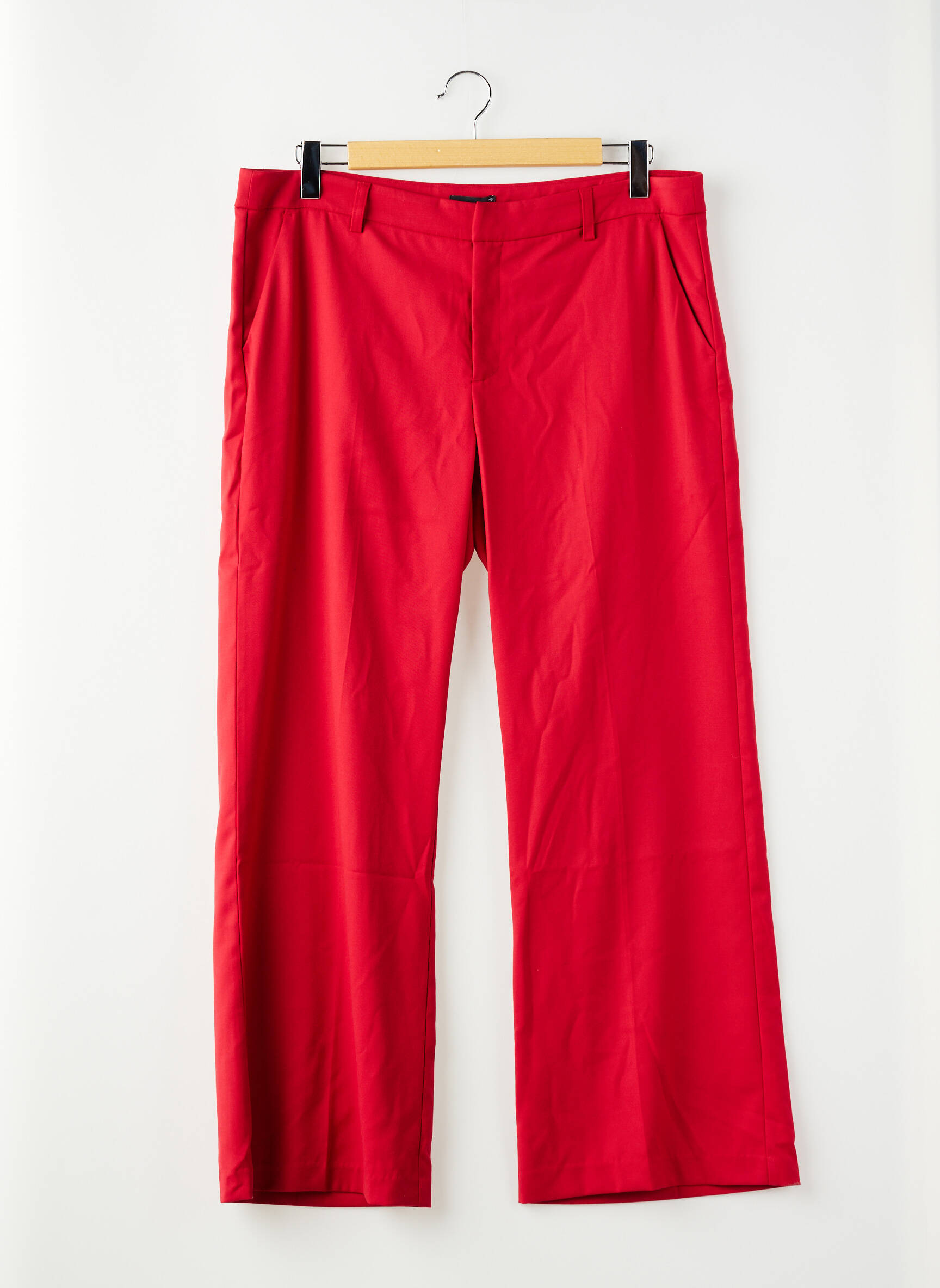 Pantalon droit rouge GINA TRICOT femme