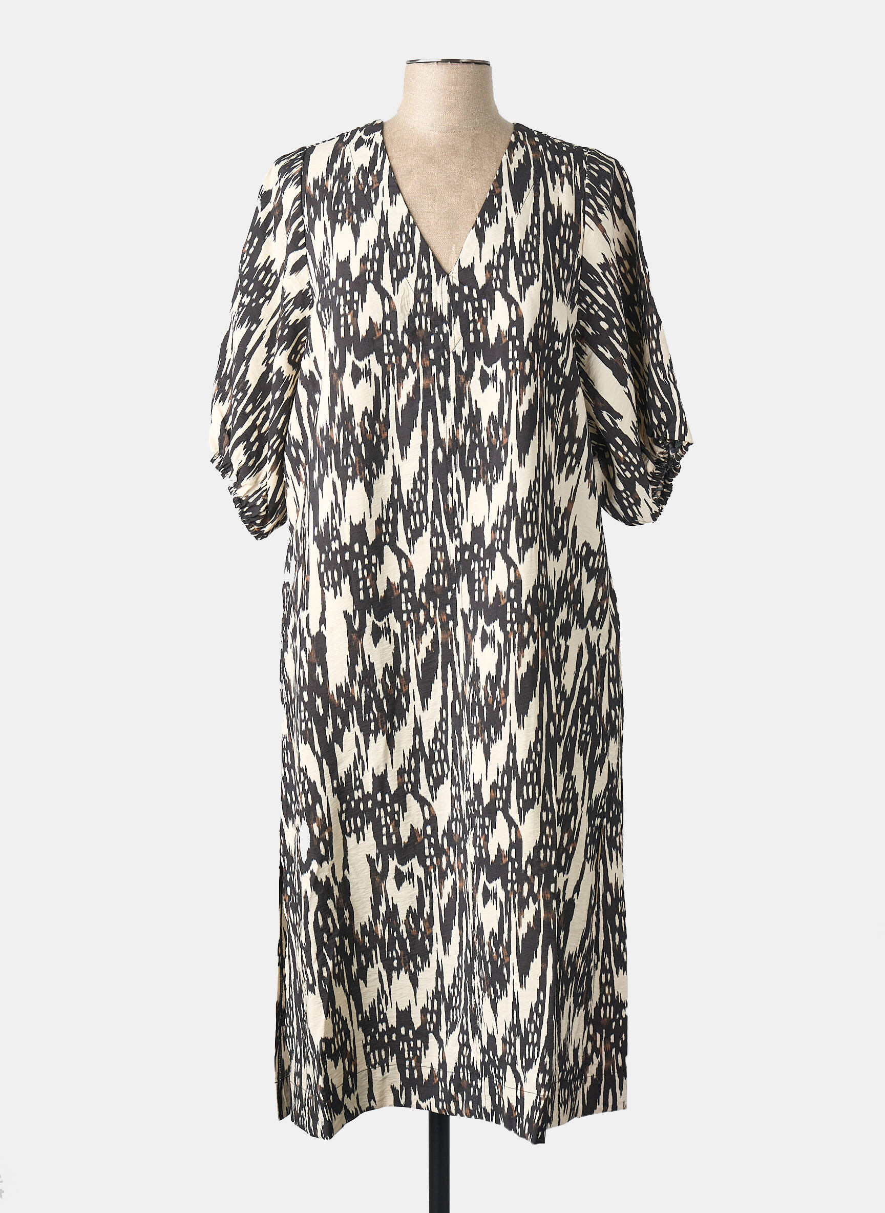 Robe mi-longue beige OBJECT femme