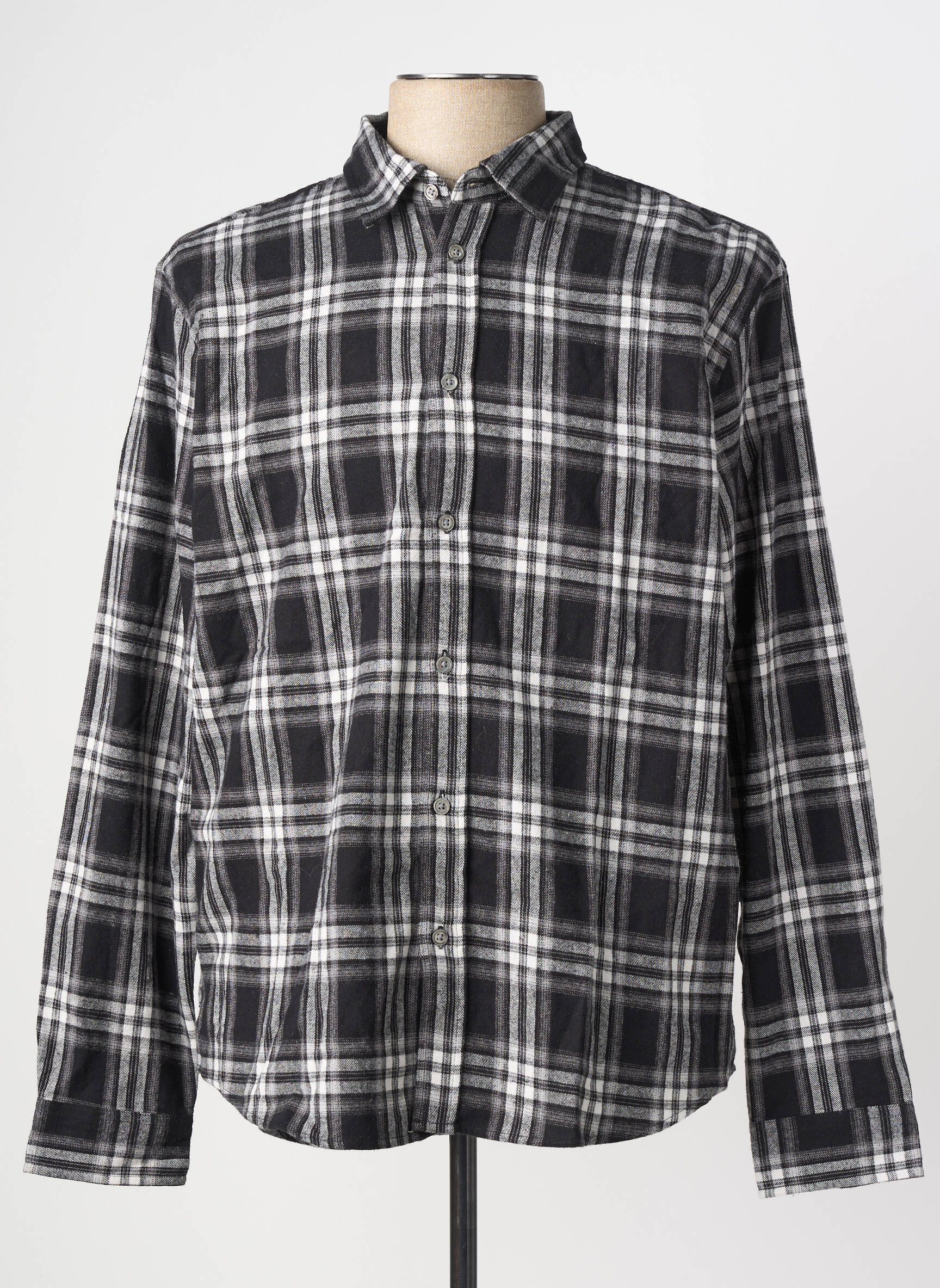 Chemise manches longues noir MINIMUM homme