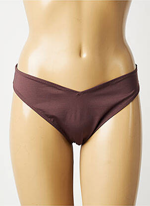 Maillot de bain 2 pièces marron ALBERTINE femme
