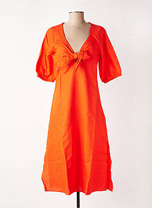 Robe mi-longue orange Y.A.S femme
