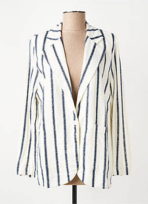 Blazer bleu MAJESTIC FILATURES femme