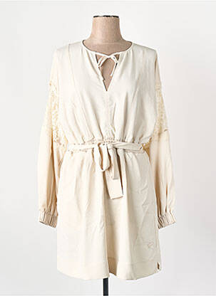 Robe mi-longue beige TWINSET femme