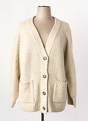 Gilet manches longues beige GINA TRICOT femme