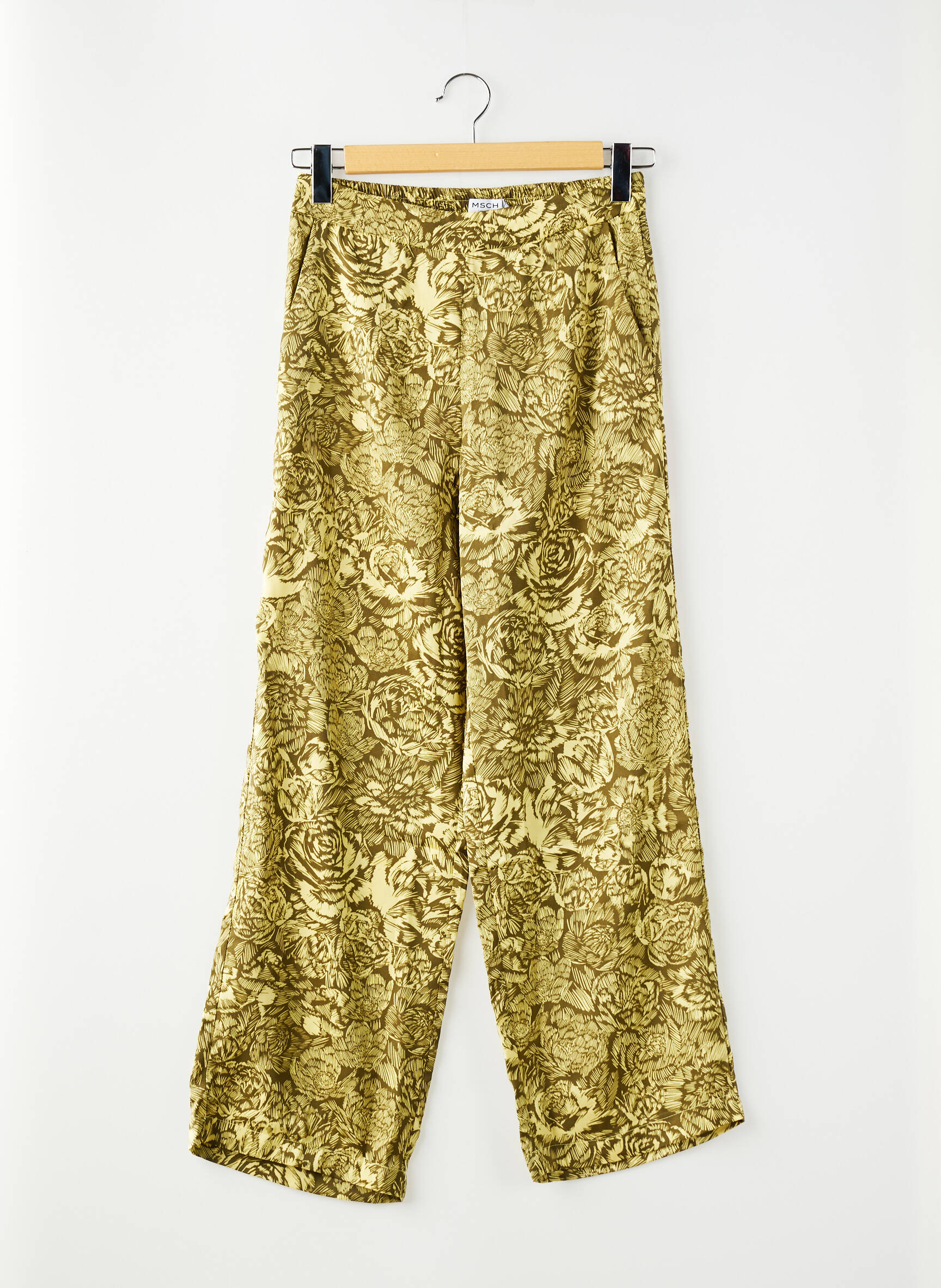 Pantalon large jaune MSCH COPENHAGEN femme