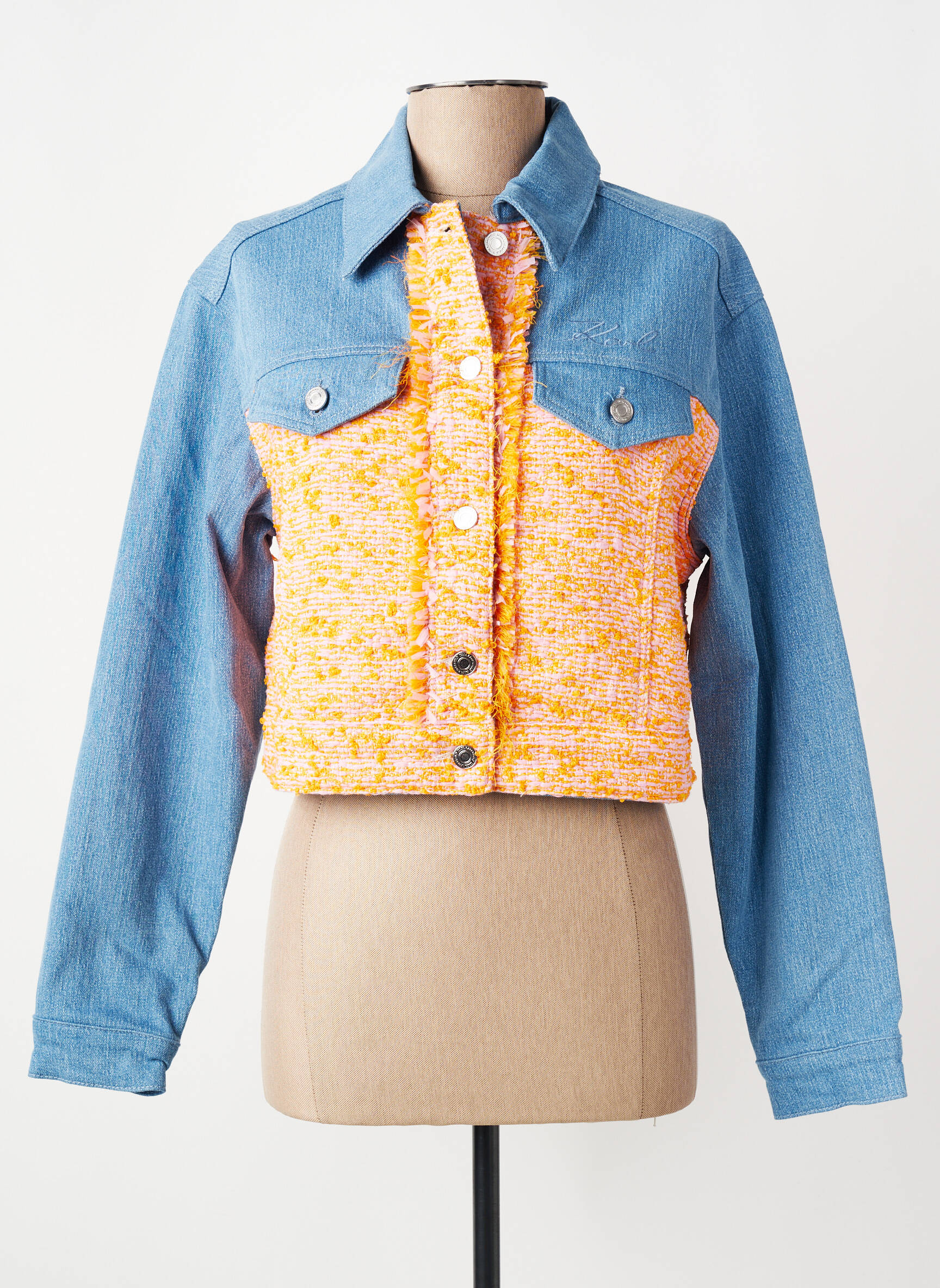 Veste en jean bleu KARL LAGERFELD femme