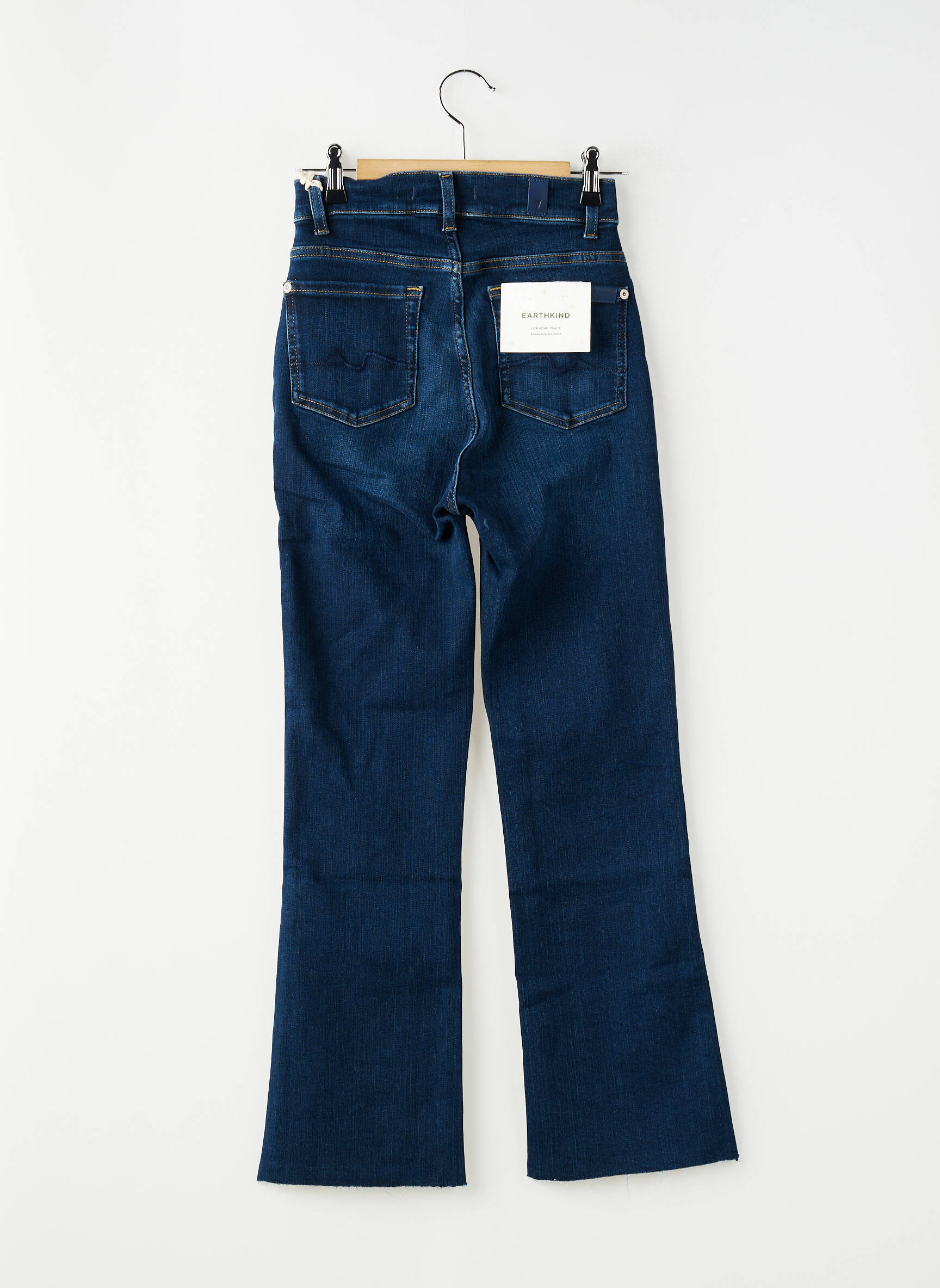 Jeans coupe droite bleu 7 FOR ALL MANKIND femme