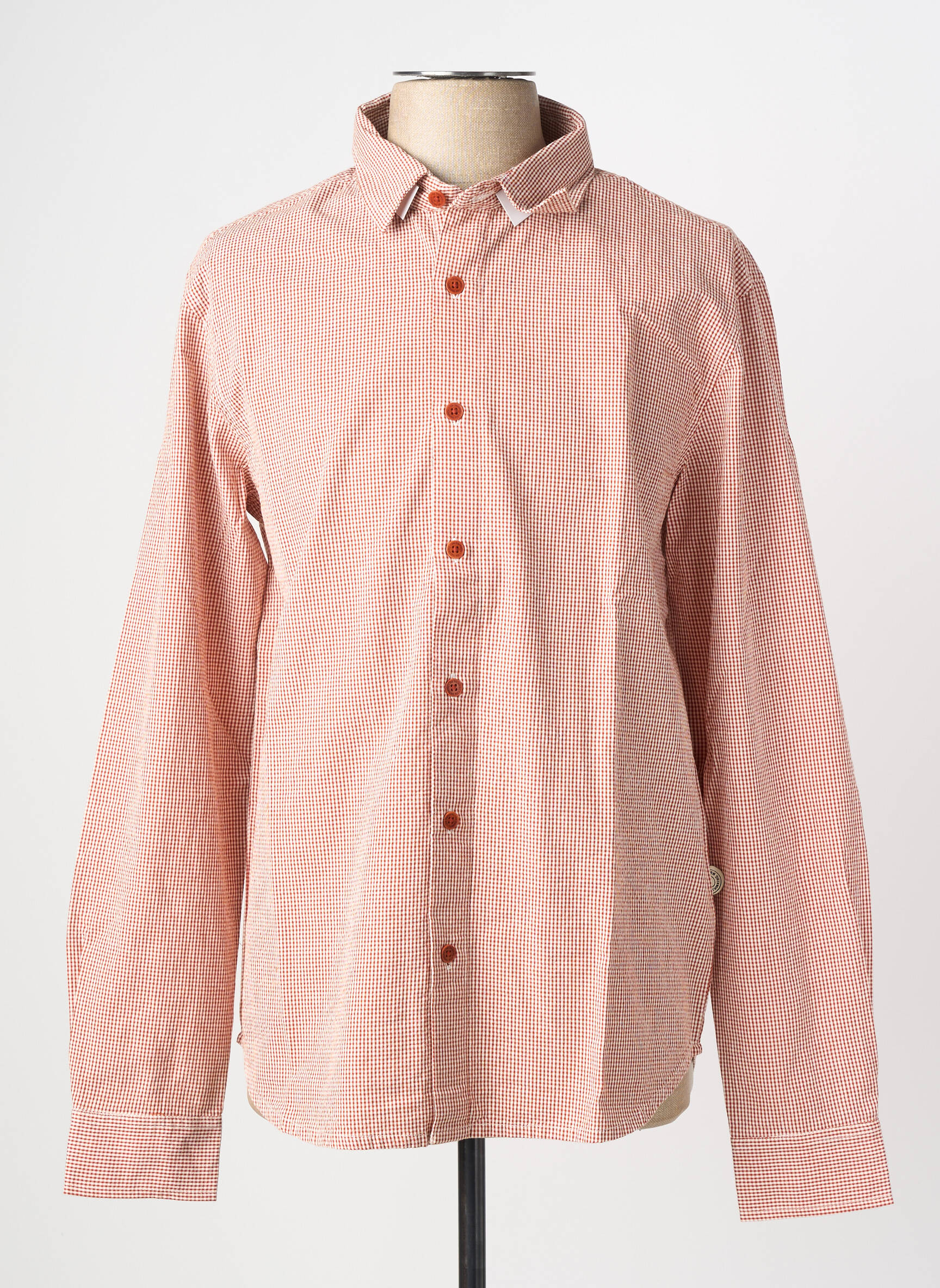 Chemise manches longues orange THINKING MU homme