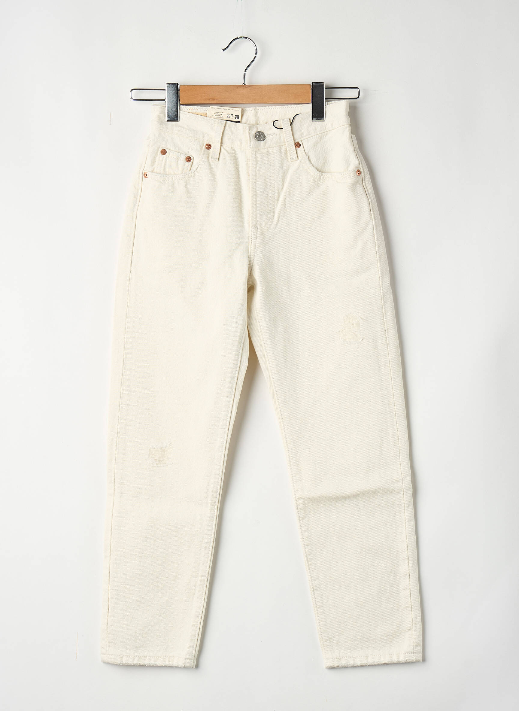 Jeans coupe droite beige LEVI'S femme