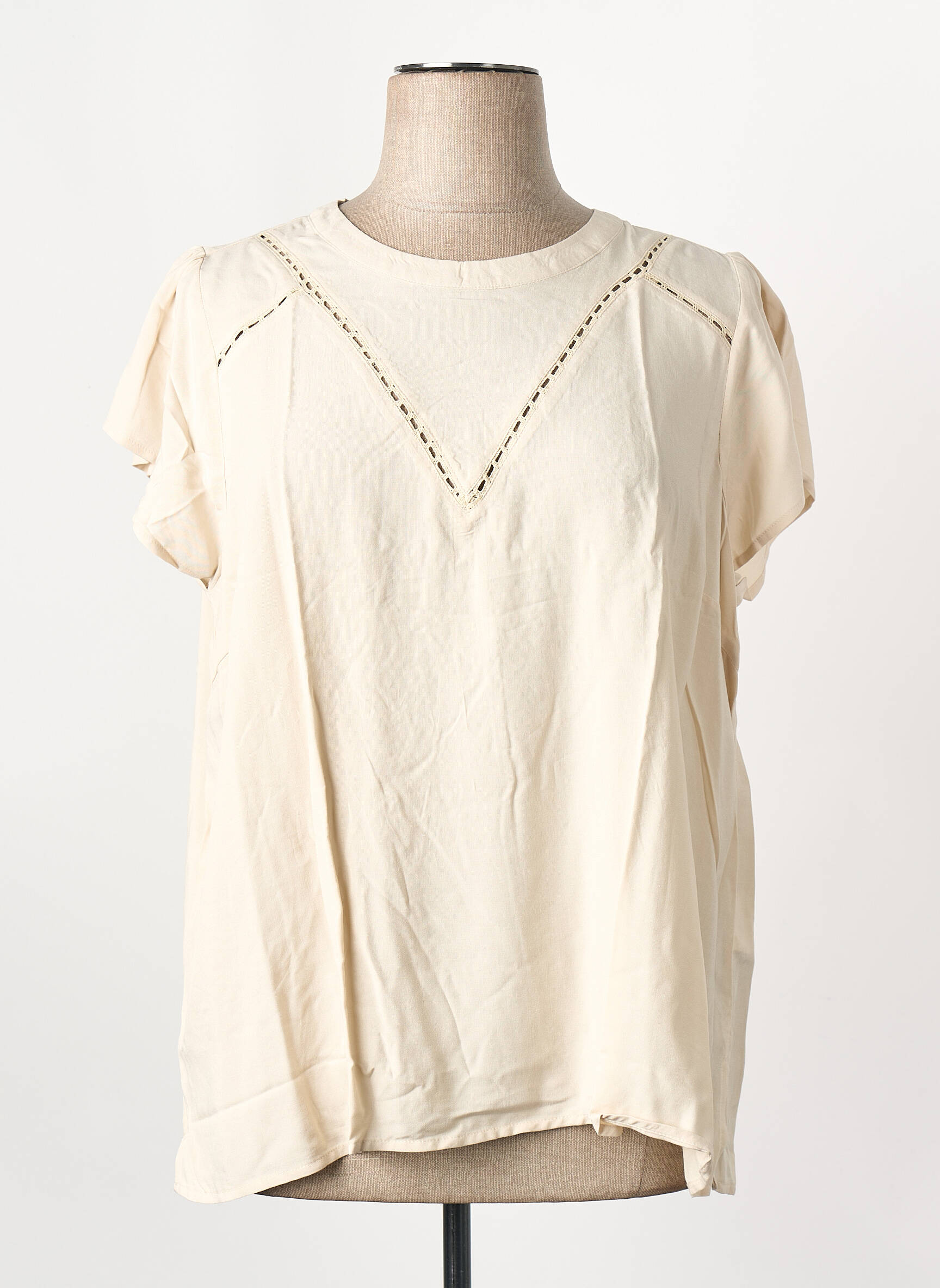 T-shirt beige EVOKED VILA femme