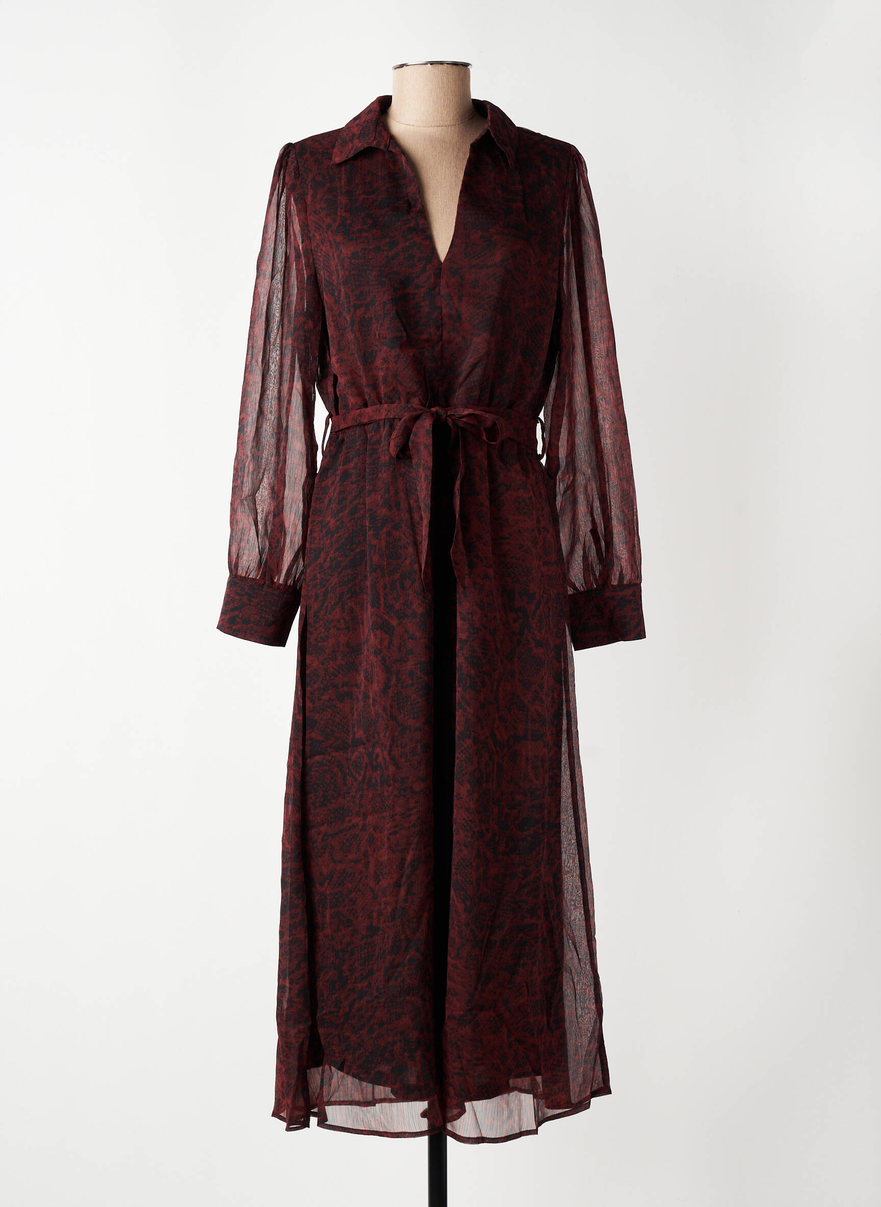 Robe mi-longue violet GRACE & MILA femme