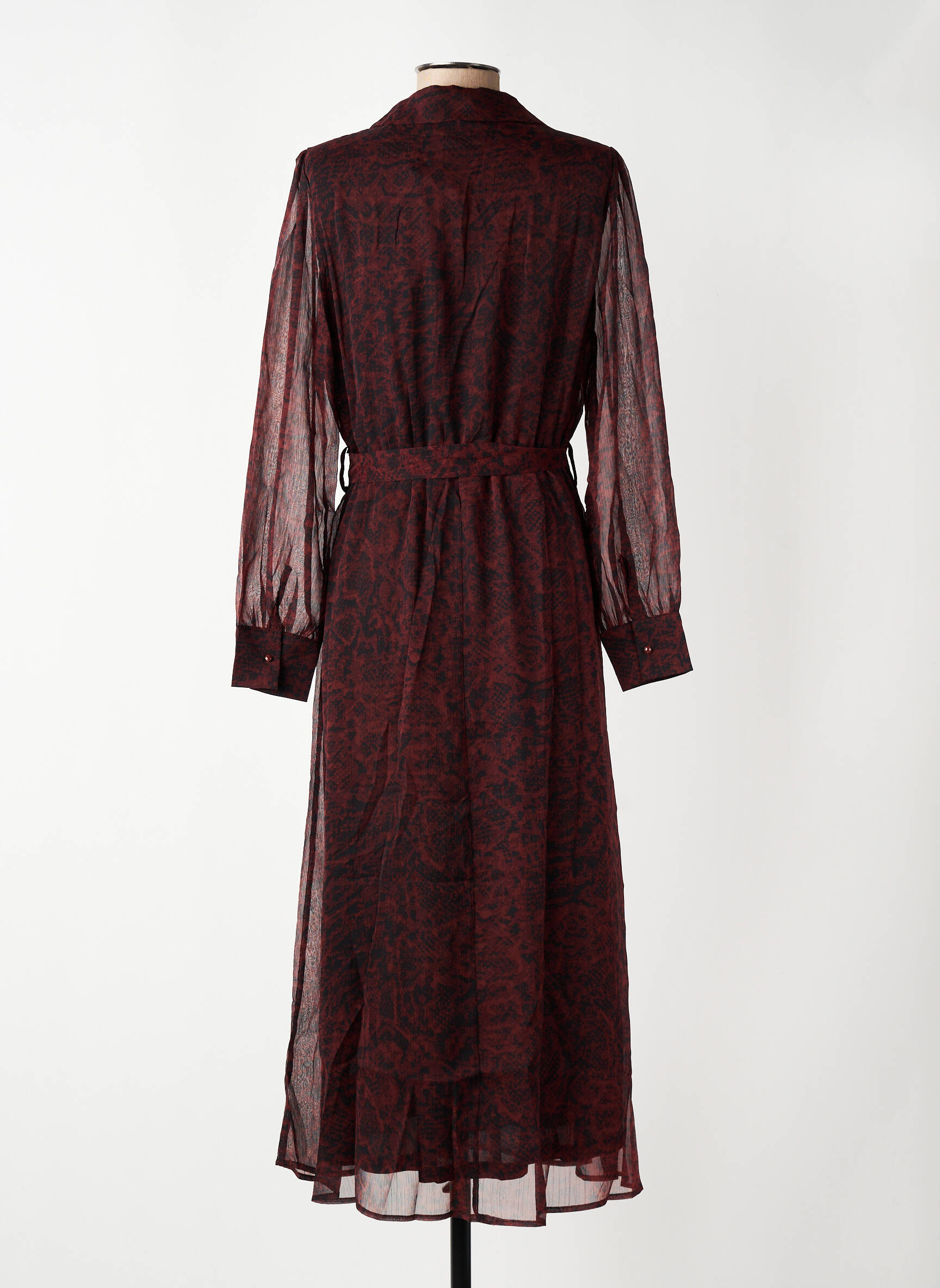Robe mi-longue violet GRACE & MILA femme