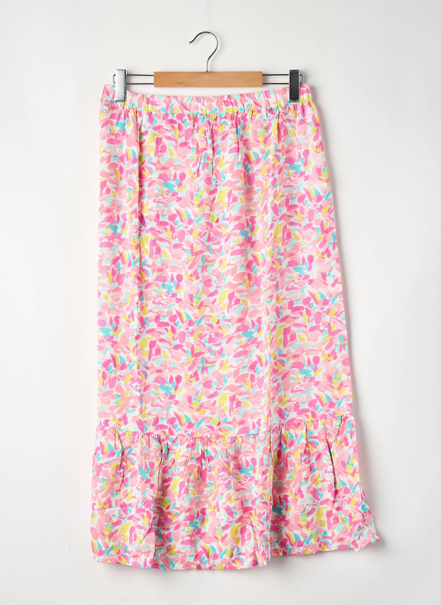 Jupe mi-longue rose MAMA LICIOUS femme