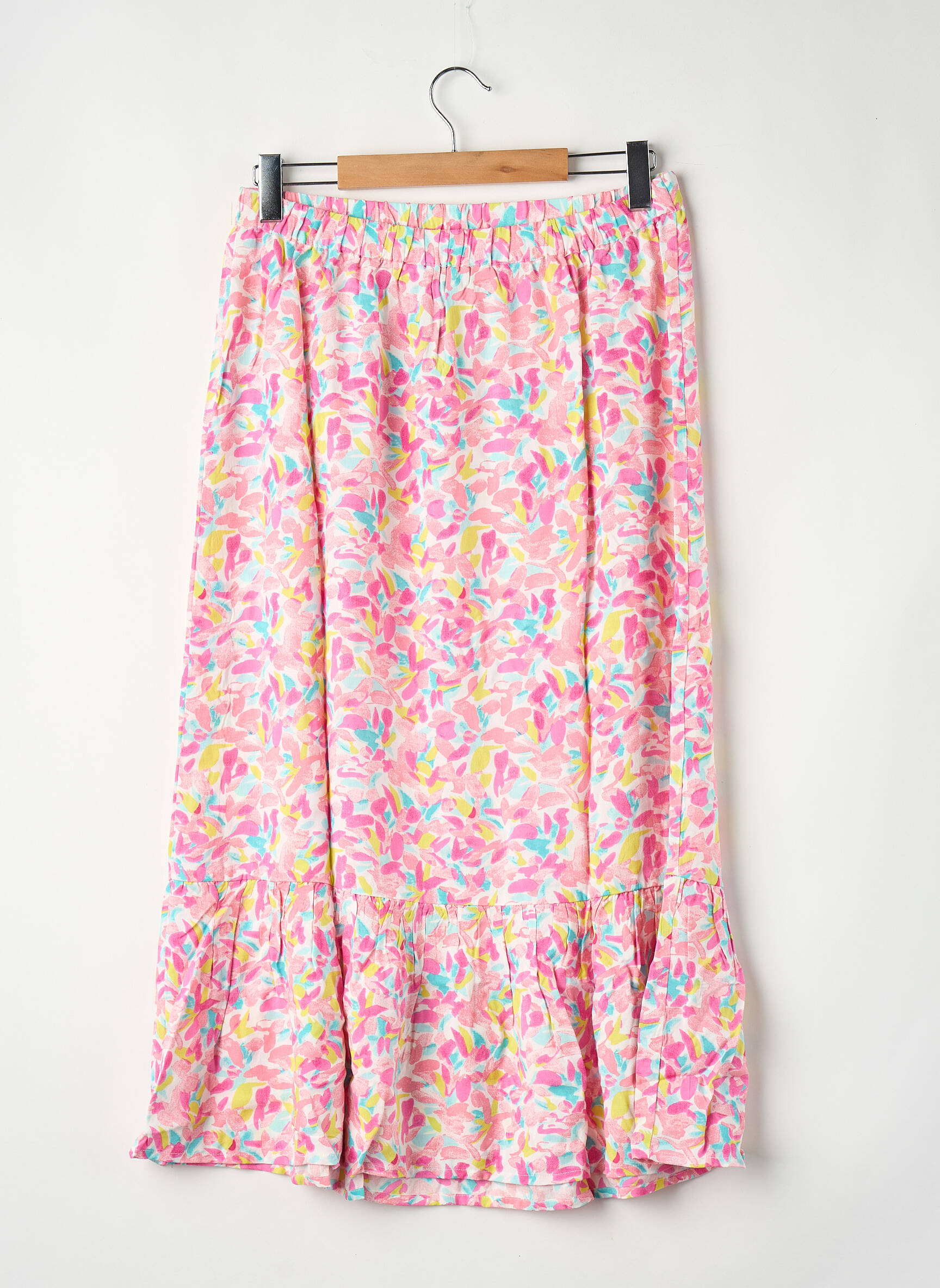 Jupe mi-longue rose MAMA LICIOUS femme