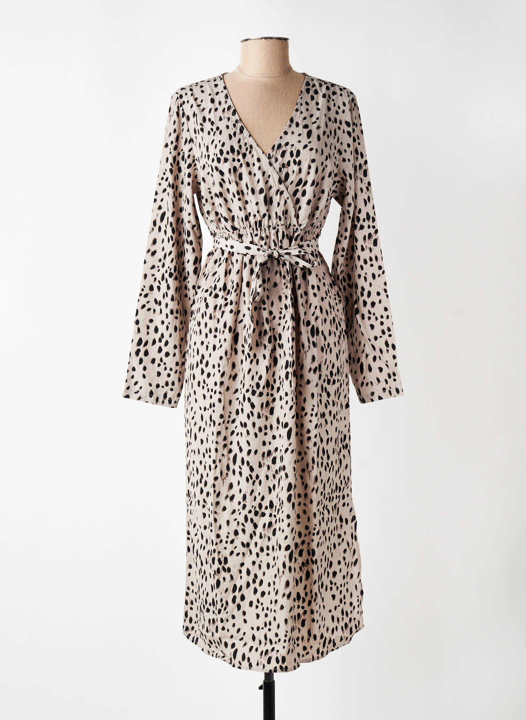 Robe mi-longue gris MAMA LICIOUS femme