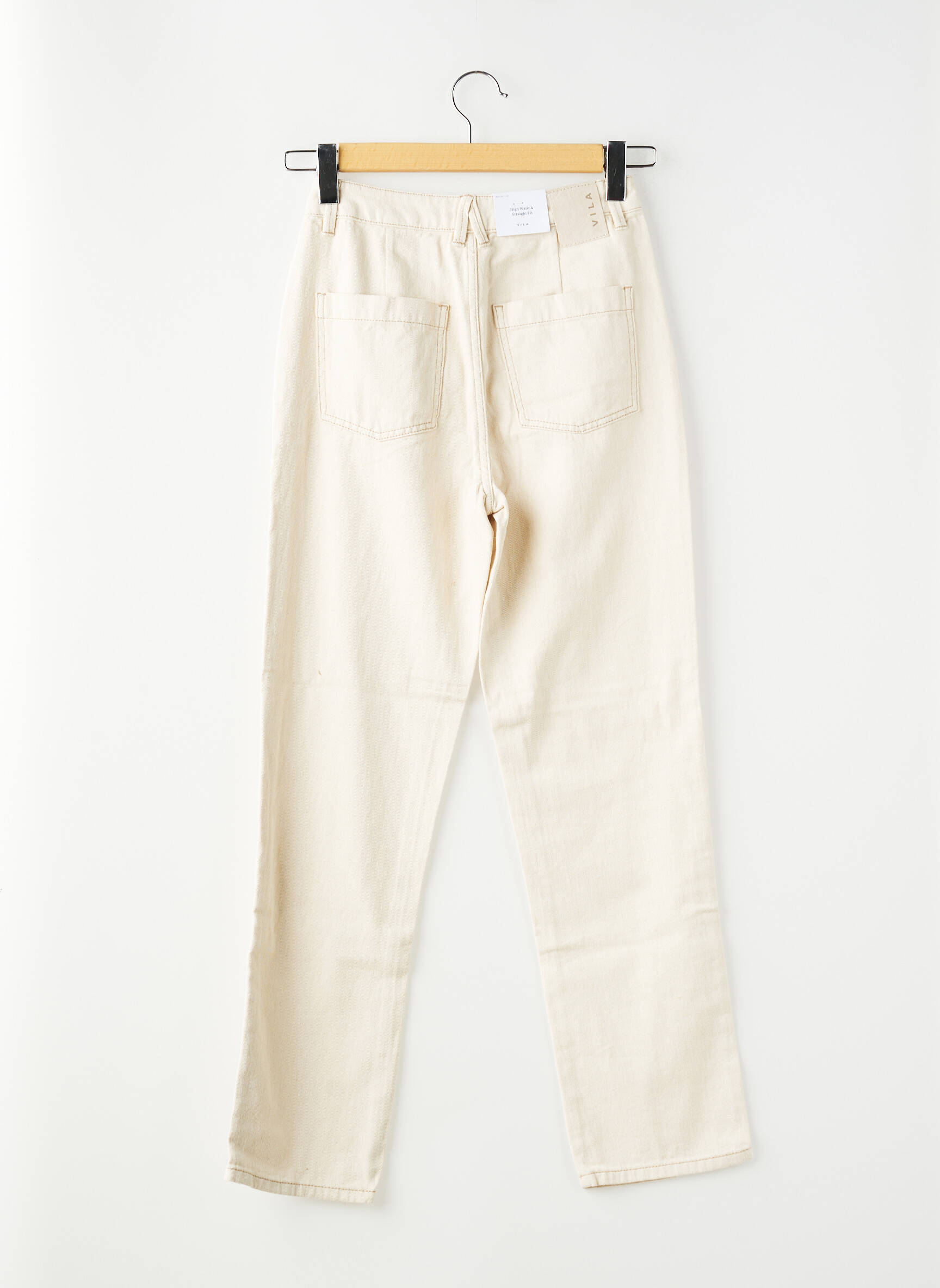 Jeans coupe droite blanc VILA femme