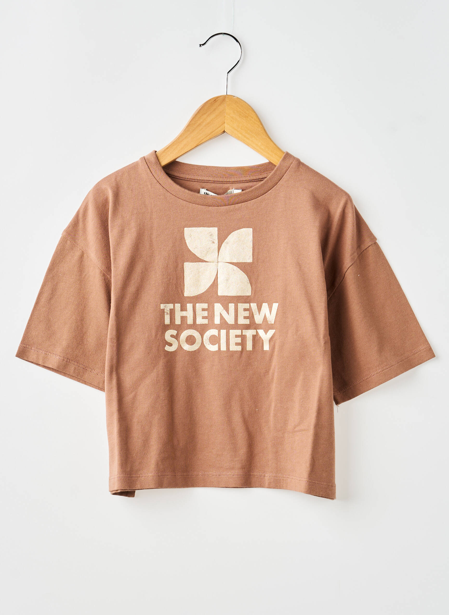 T-shirt marron THE NEW SOCIETY fille