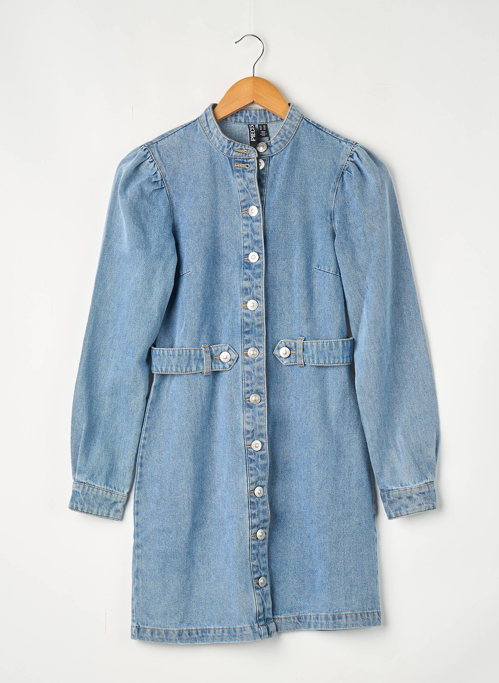 Robe courte bleu PIECES femme