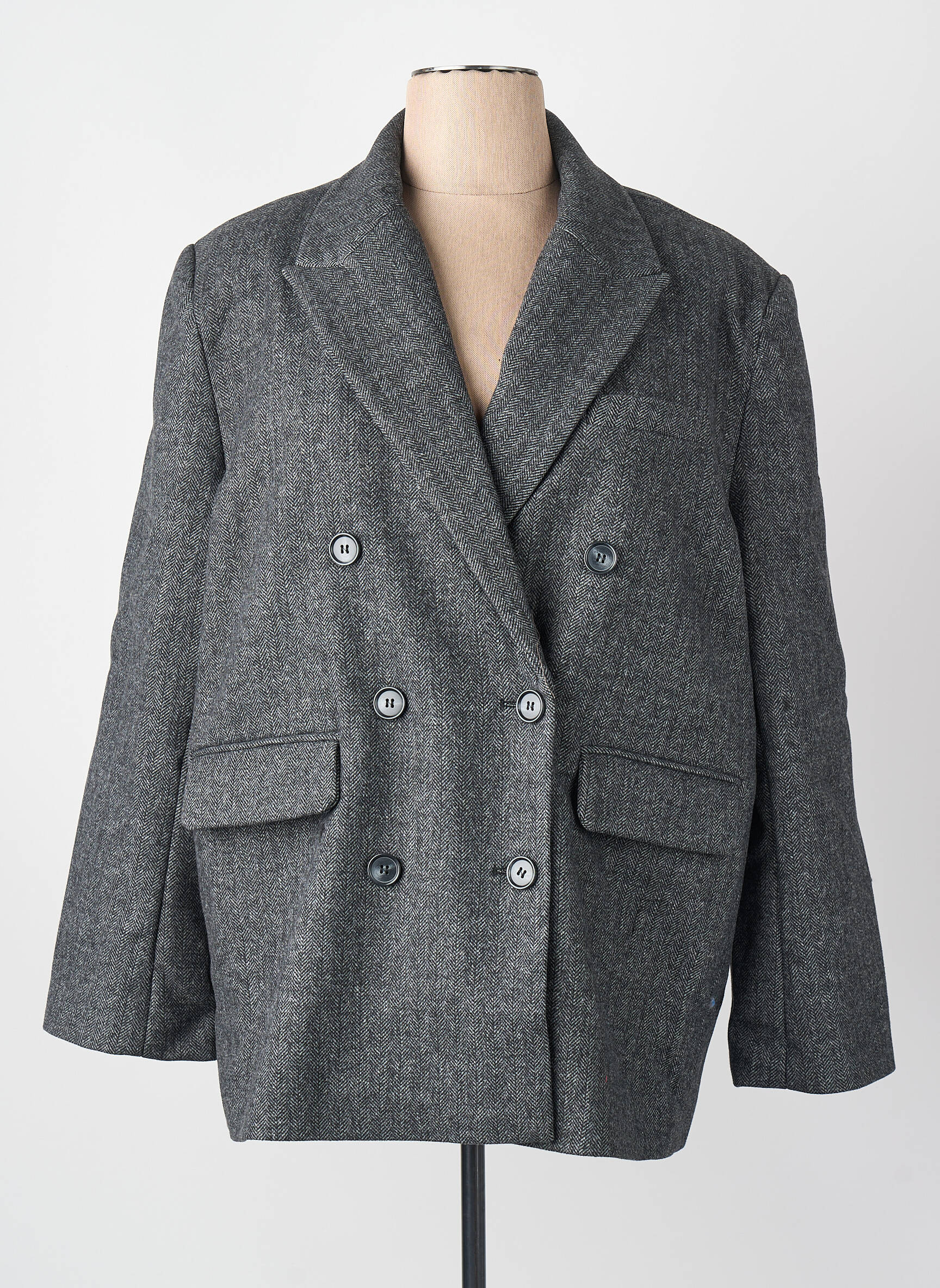 Manteau long gris GINA TRICOT femme