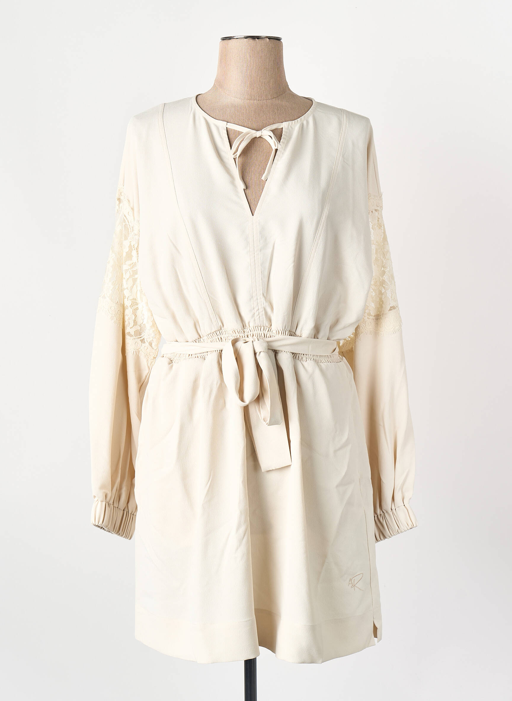 Robe mi-longue beige TWINSET femme