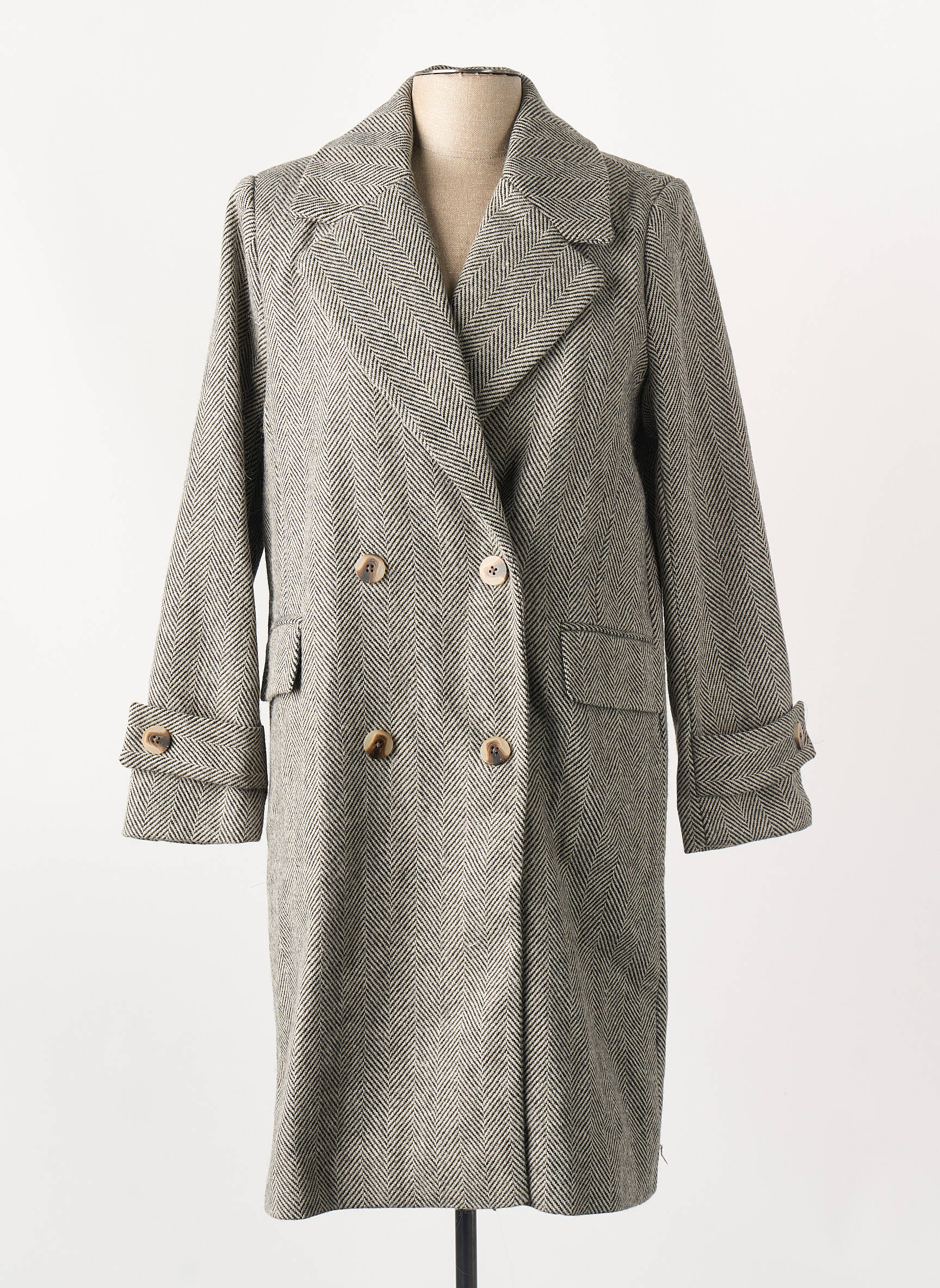 Manteau long gris VILA femme