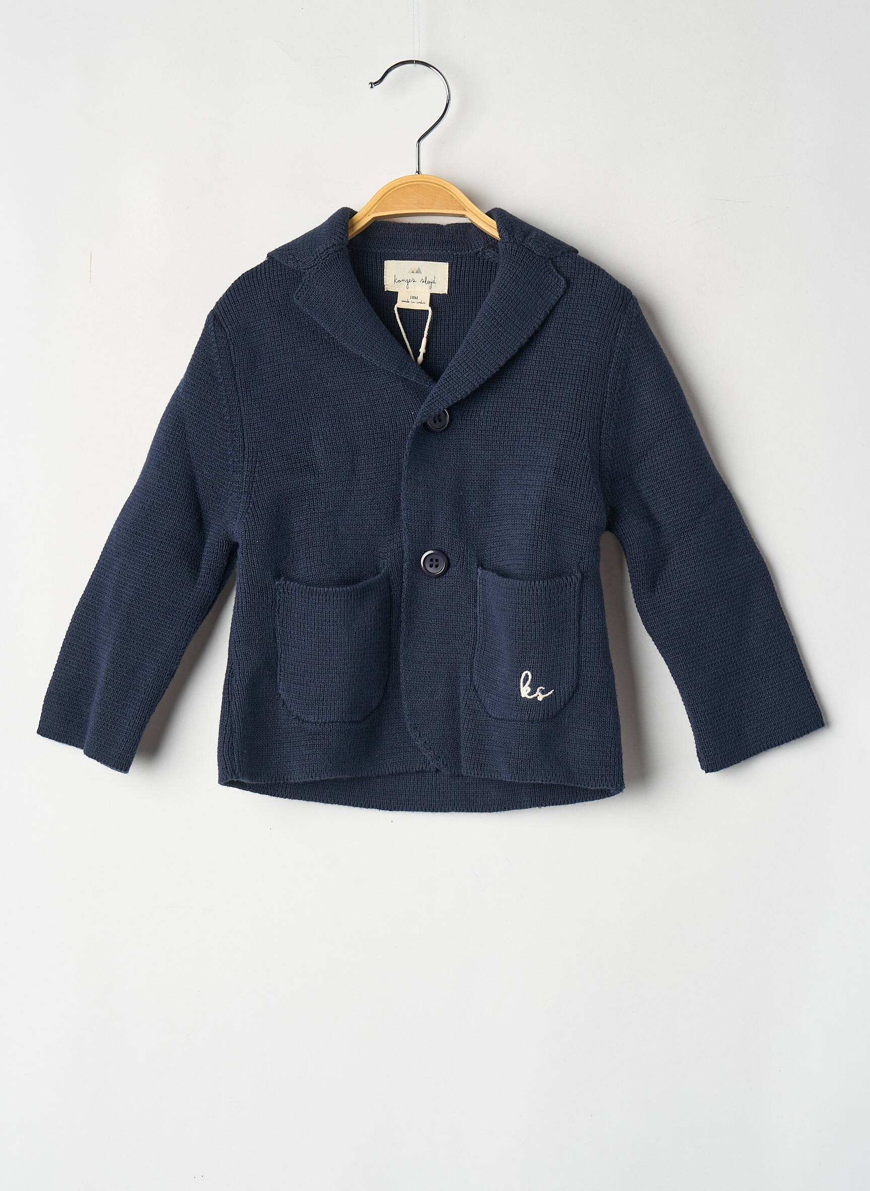 Gilet manches longues bleu KONGES SLOJD garçon