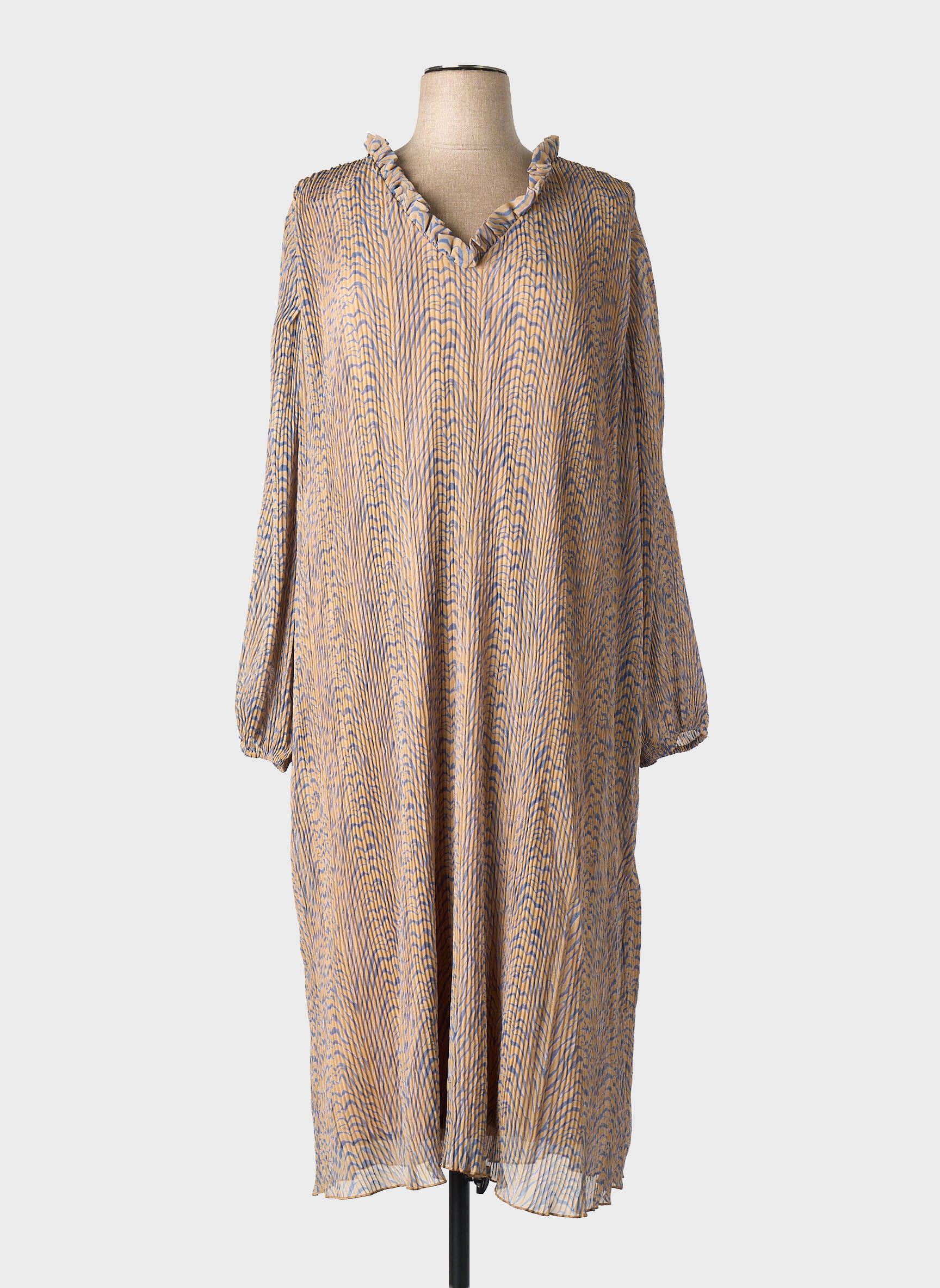 Robe mi-longue marron EVOKED VILA femme