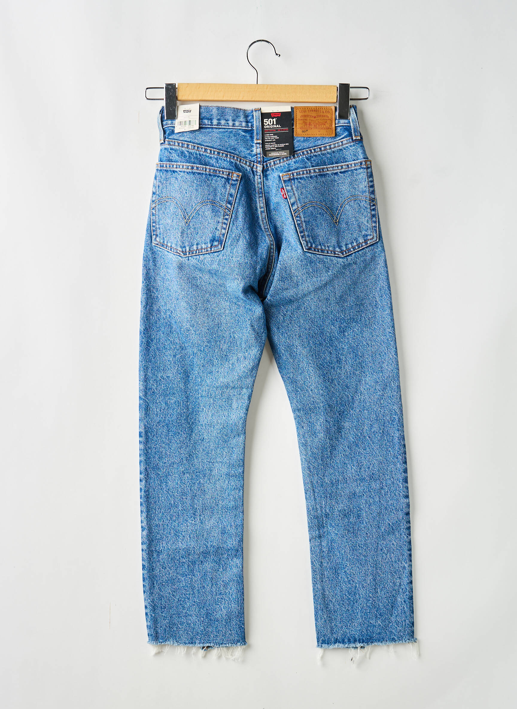 Jeans coupe droite bleu LEVI'S femme