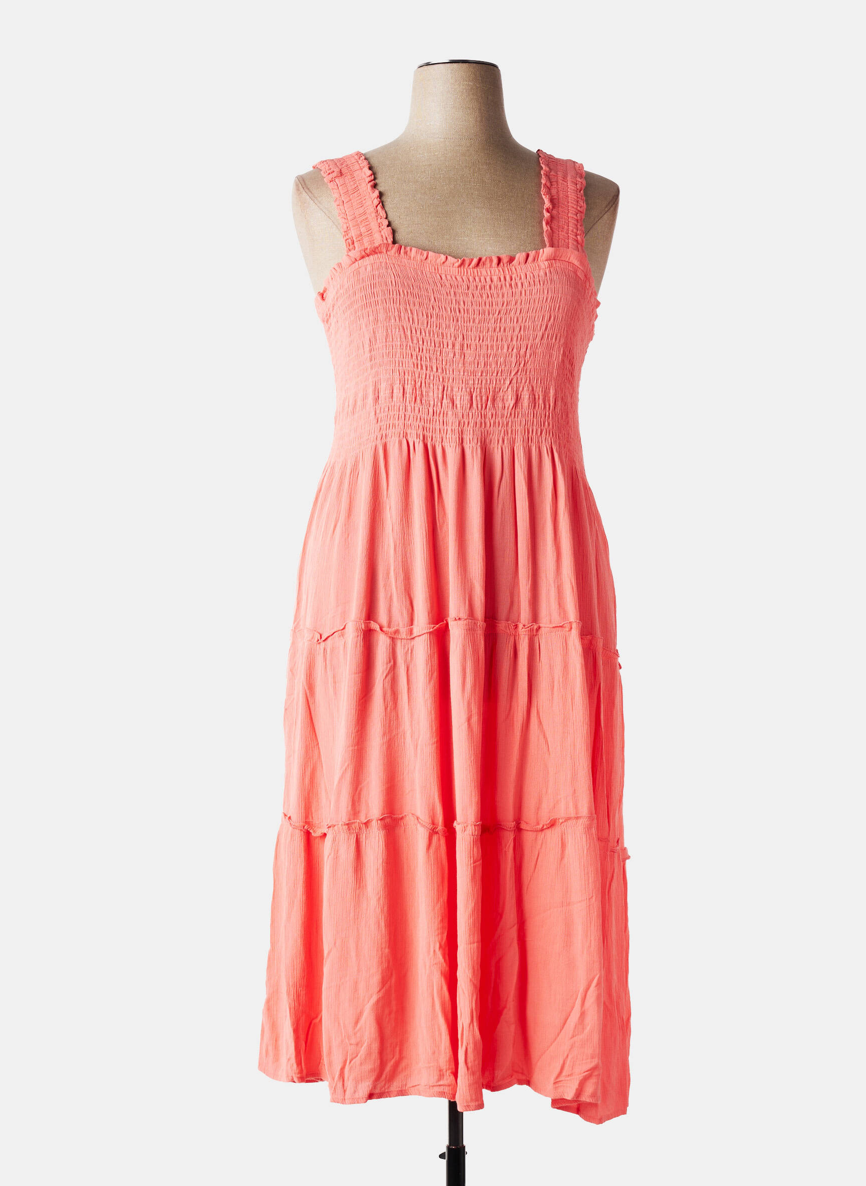 Robe mi-longue orange VERO MODA femme