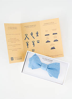Noeud papillon bleu LE COQ EN PAP' homme
