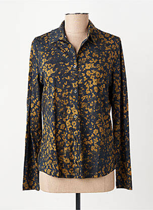 Chemise manches longues bleu MAJESTIC FILATURES femme