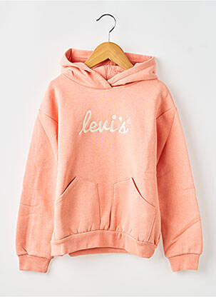 Sweat-shirt à capuche orange LEVI'S fille