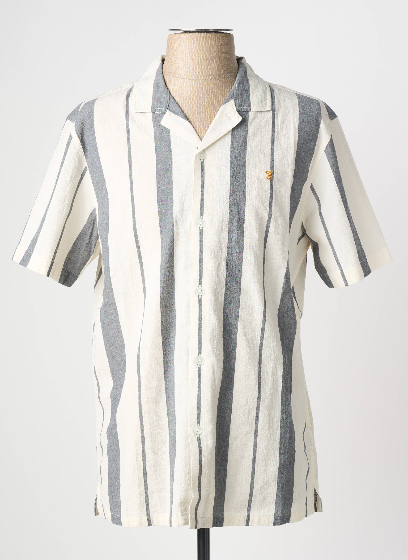 Chemise manches courtes bleu FARAH homme