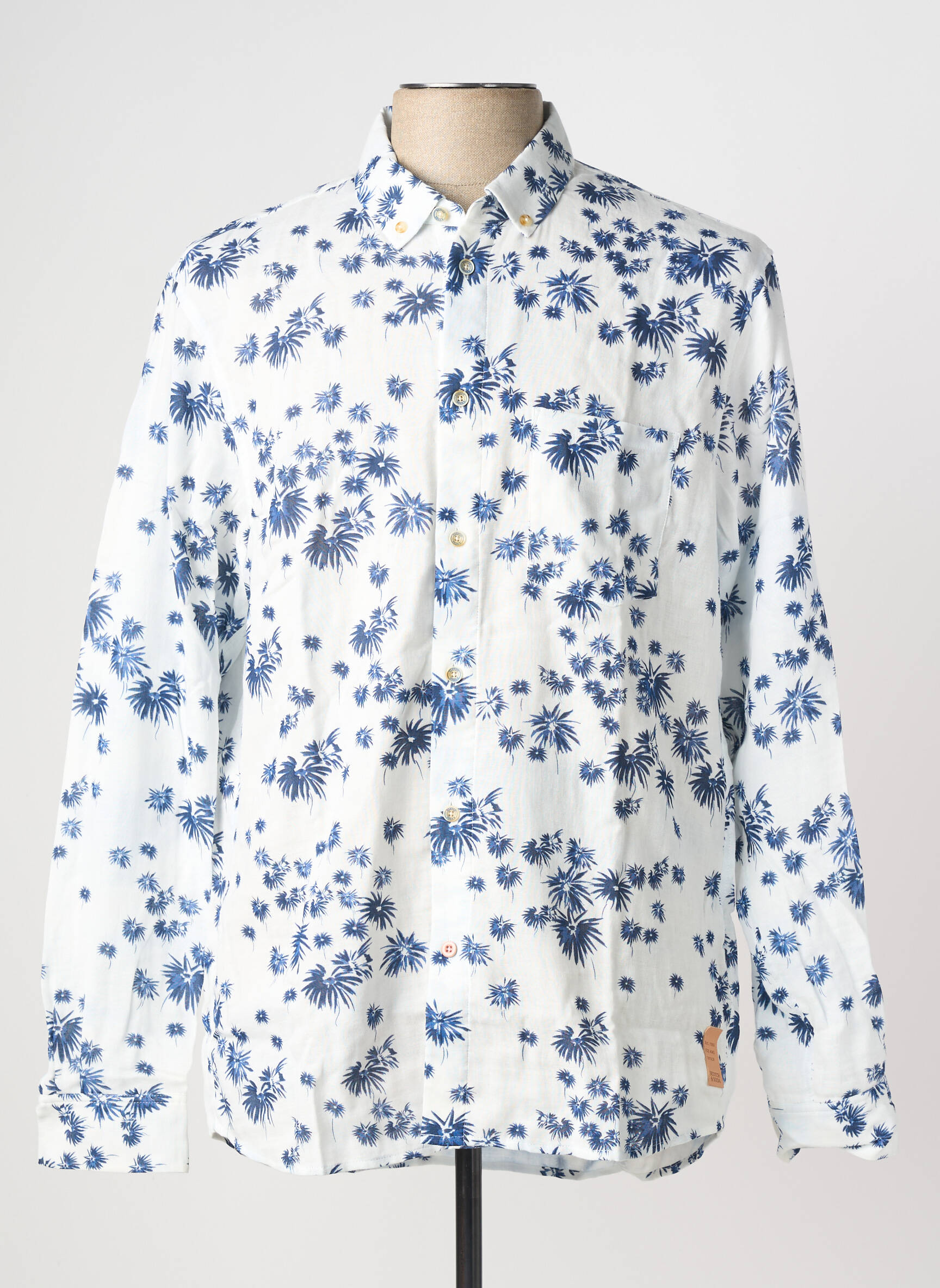 Chemise manches longues blanc SCOTCH & SODA homme