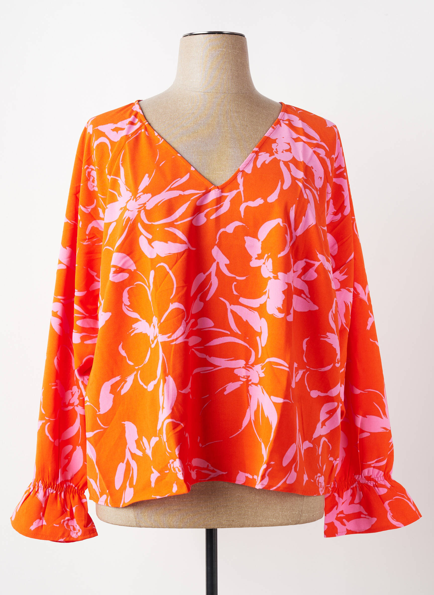 Top orange VERO MODA femme