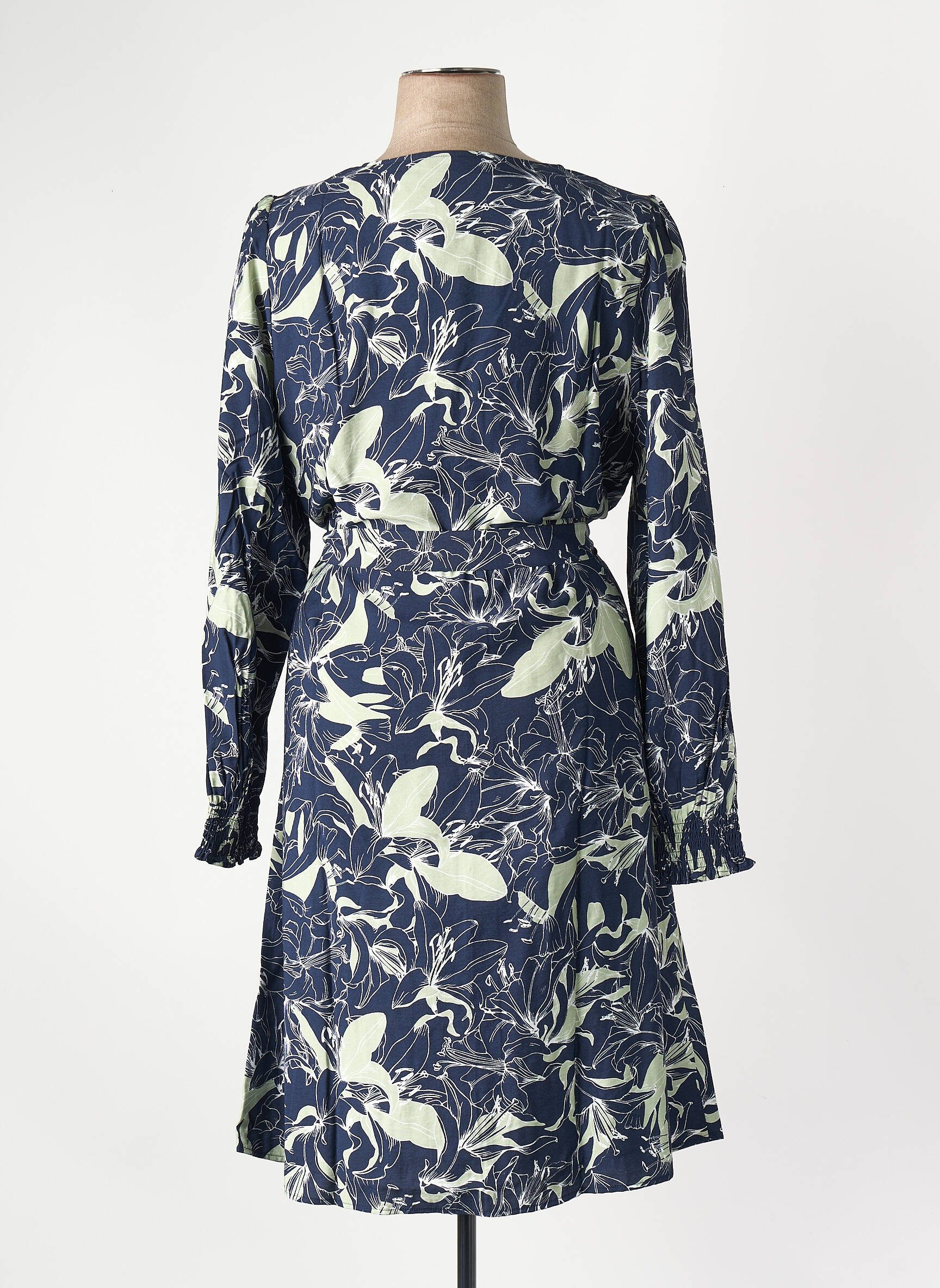 Robe mi-longue bleu VERO MODA femme
