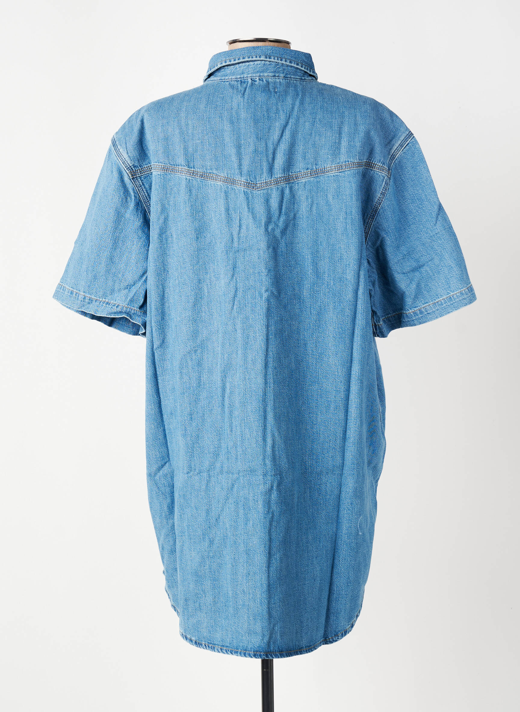 Robe courte bleu RE/DONE femme