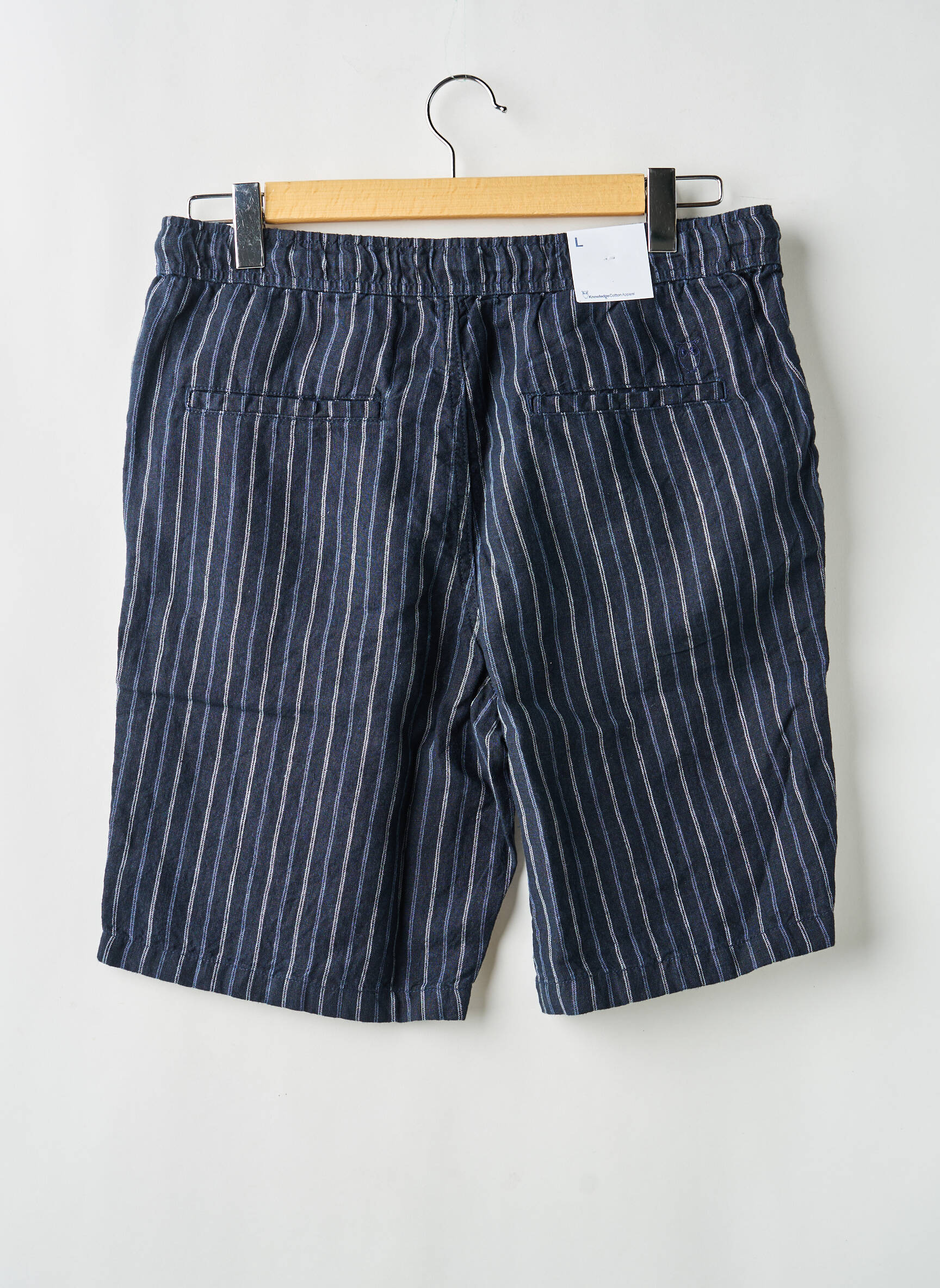 Short bleu KNOWLEDGE COTTON APPAREL homme